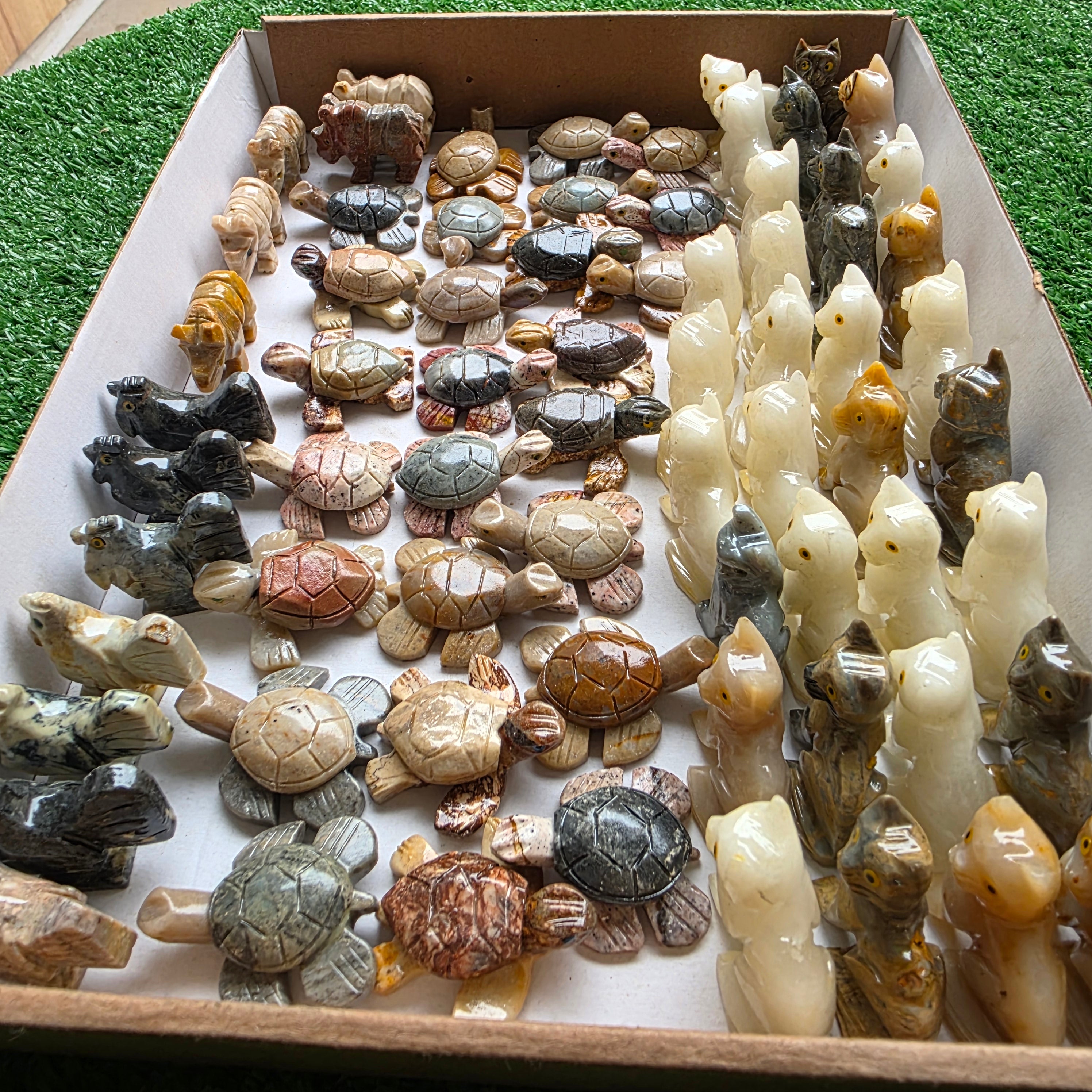 Lot 70 pcs Soapstone Animals