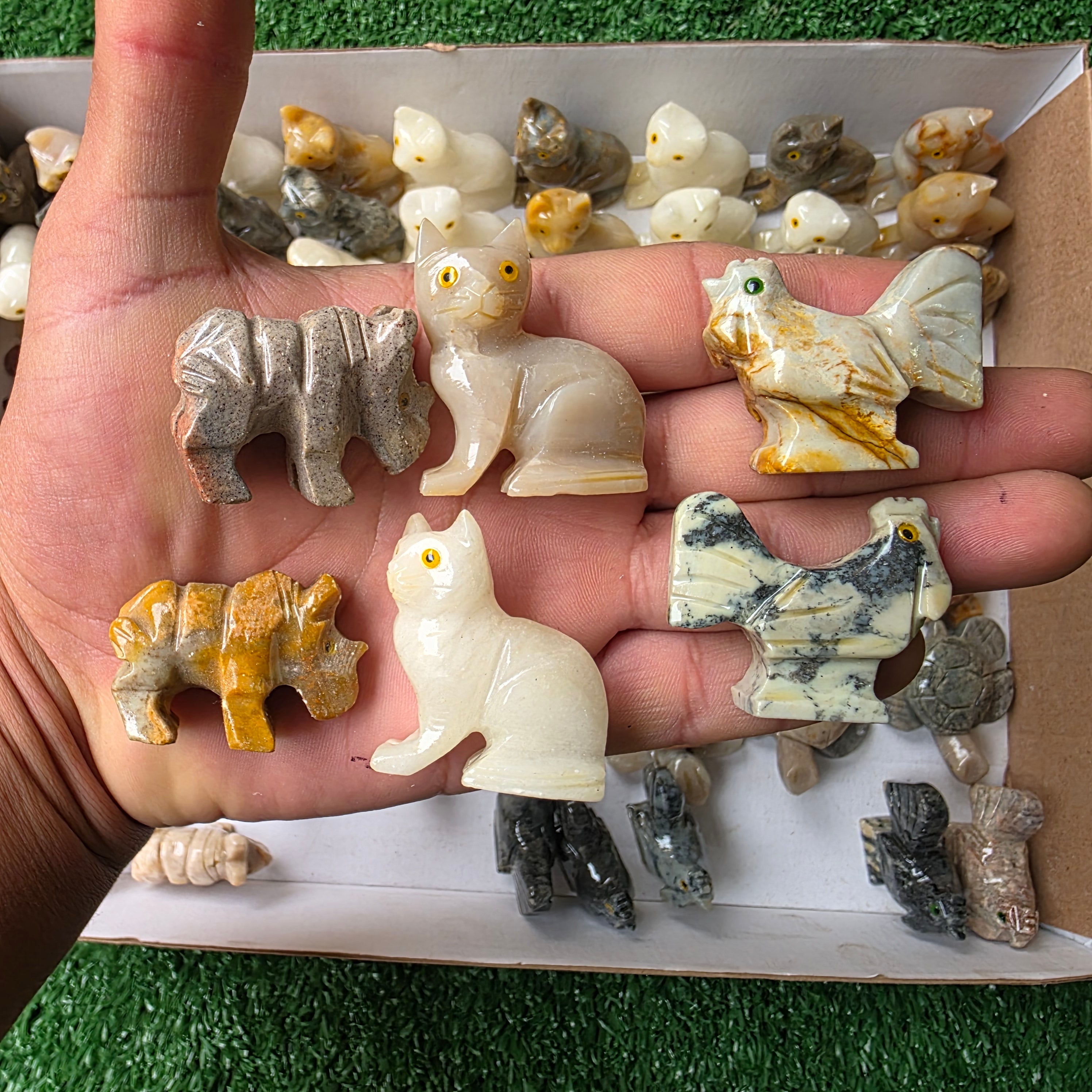 Lot 70 pcs Soapstone Animals