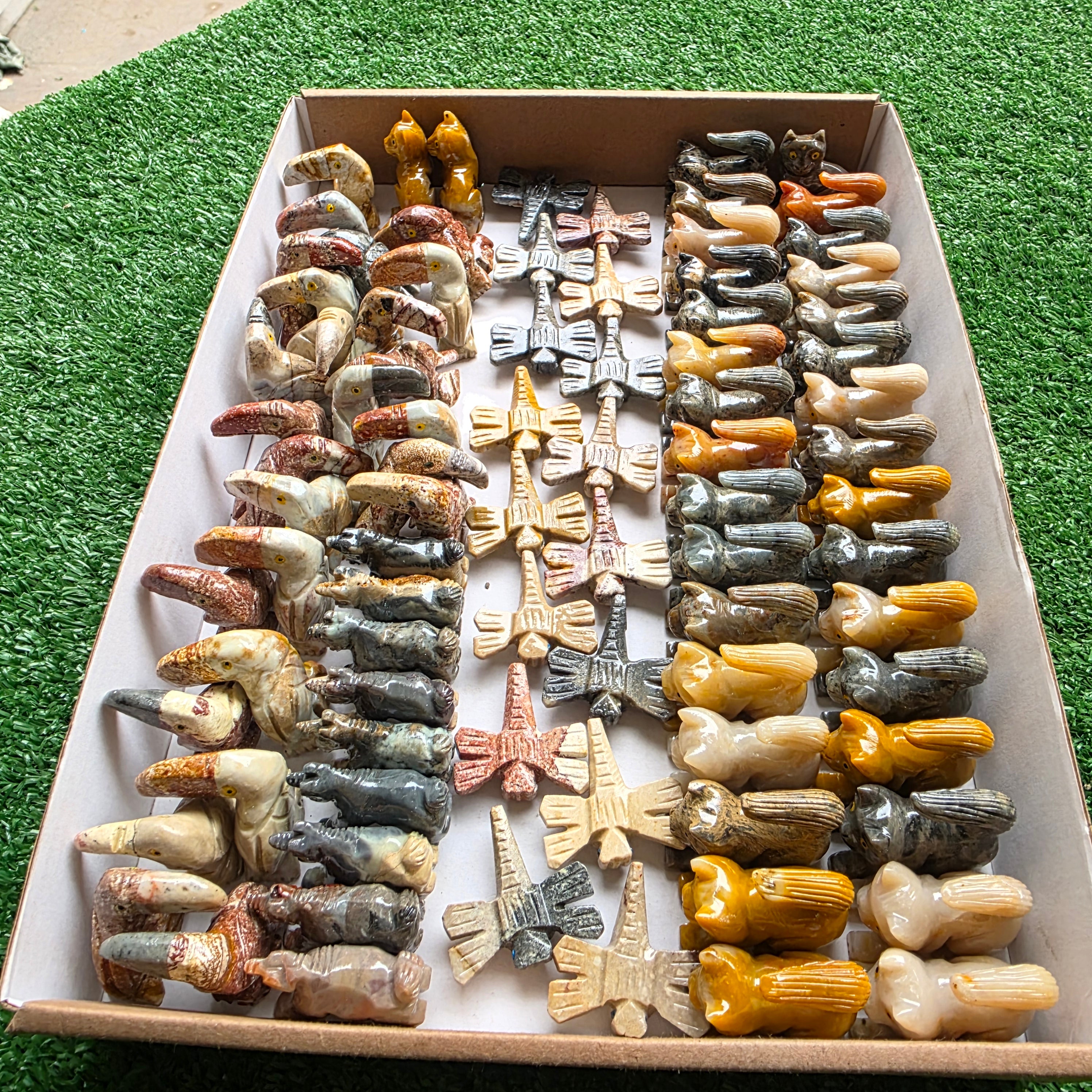 Lot 85 pcs Soapstone Animals