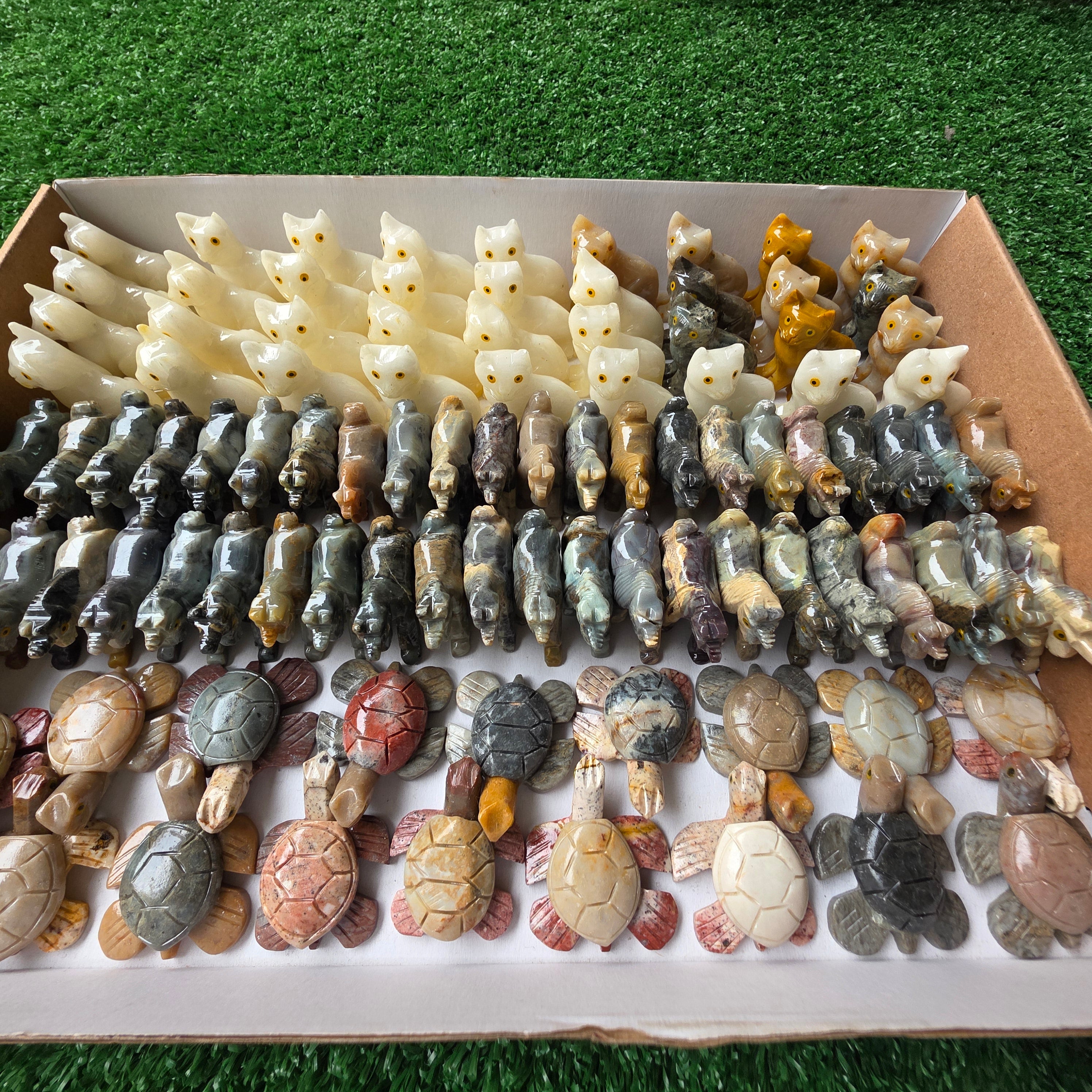 Lot 97 pcs Soapstone Animals