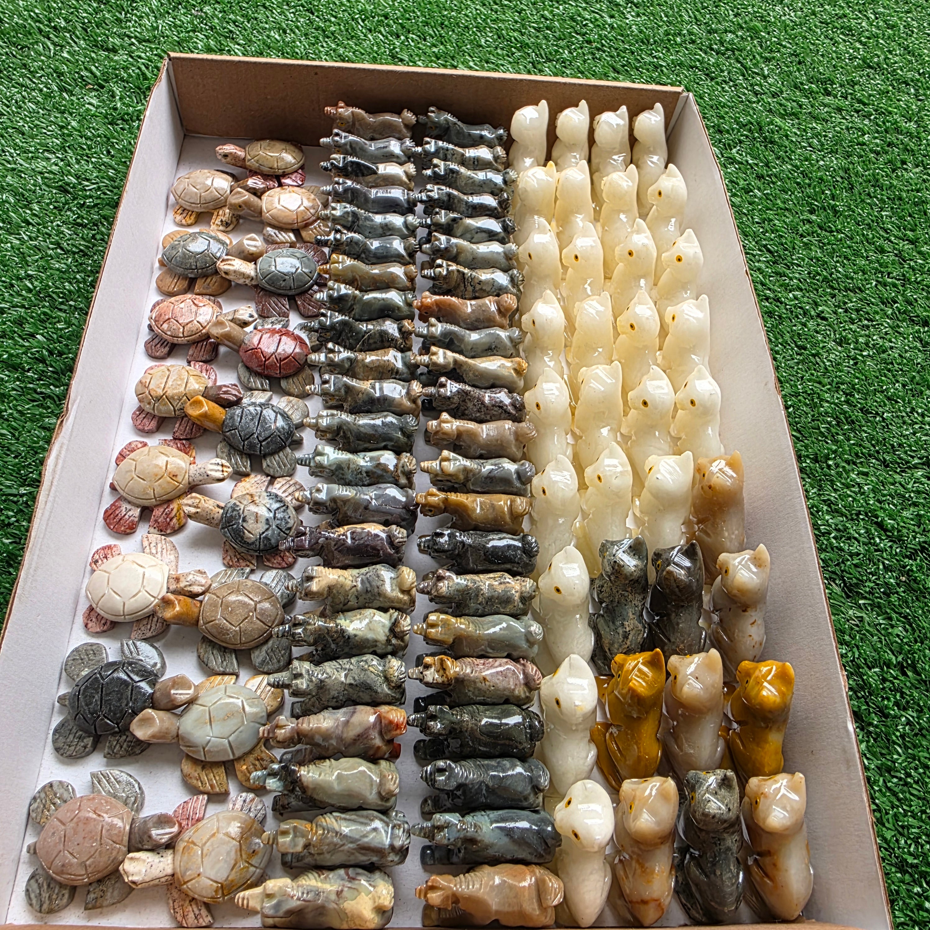 Lot 97 pcs Soapstone Animals