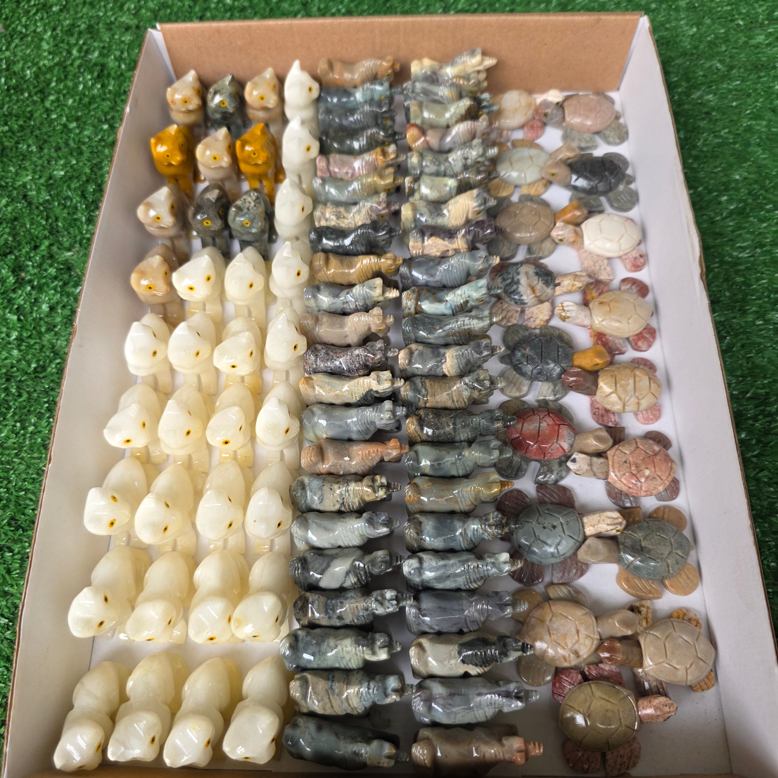 Lot 97 pcs Soapstone Animals