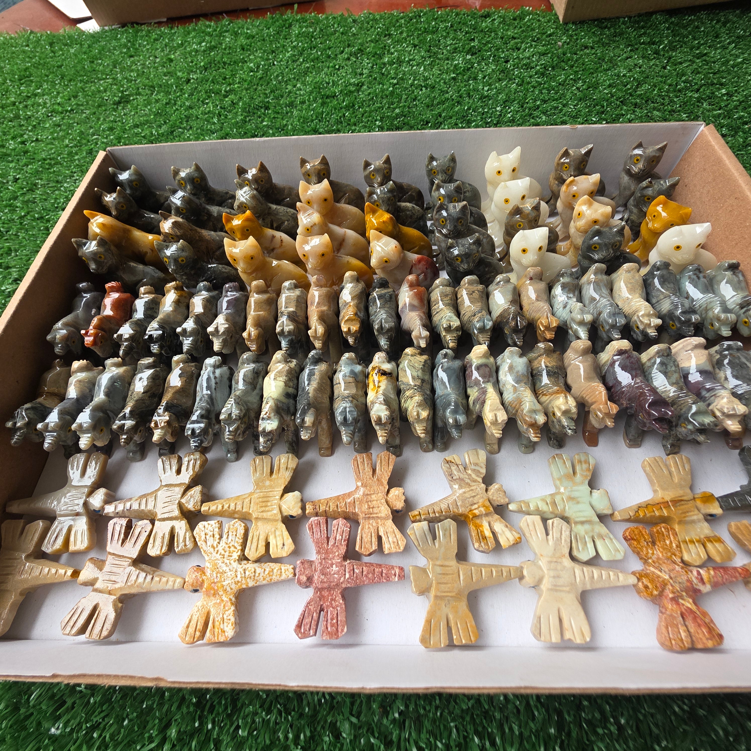 Lot 96 pcs Soapstone Animals