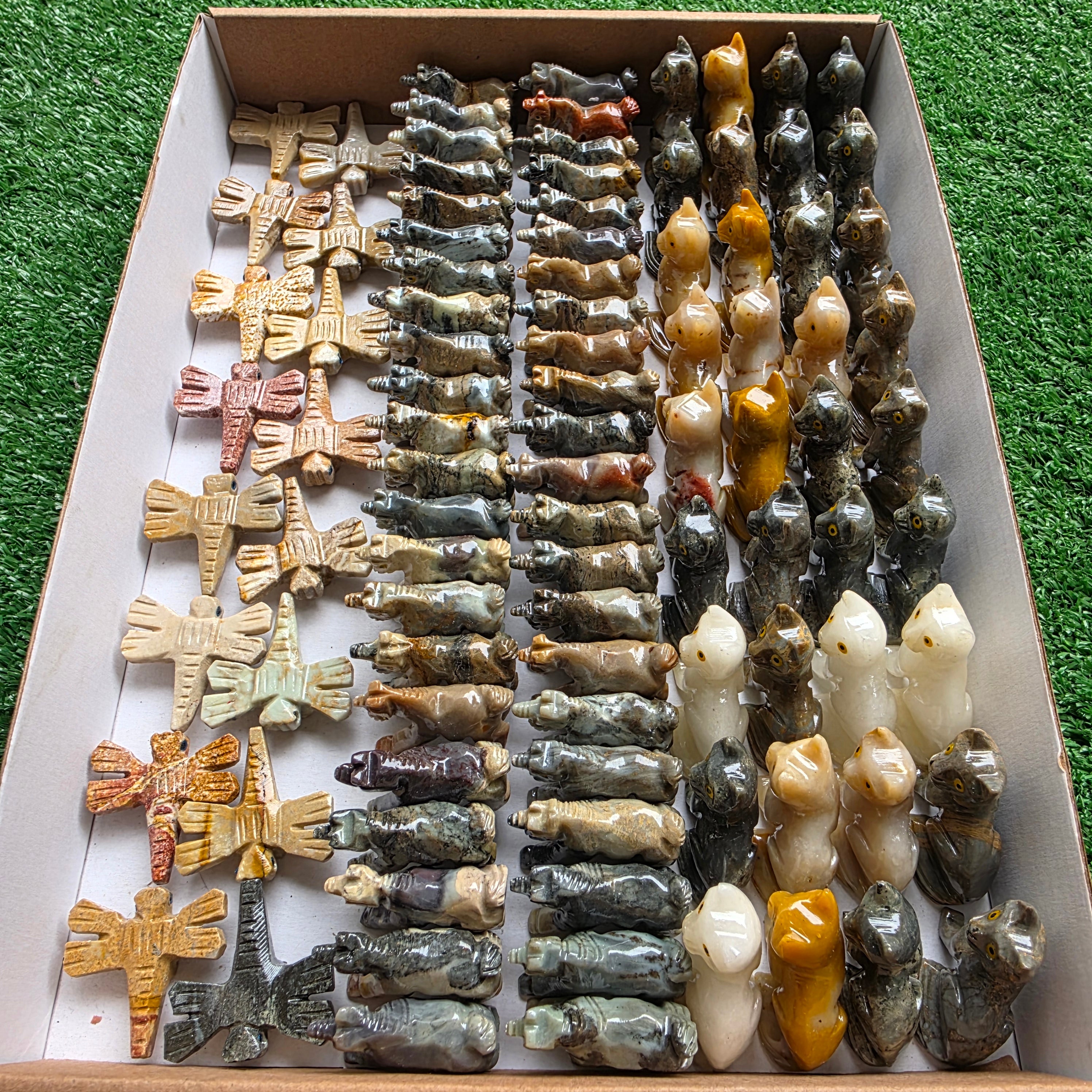 Lot 96 pcs Soapstone Animals