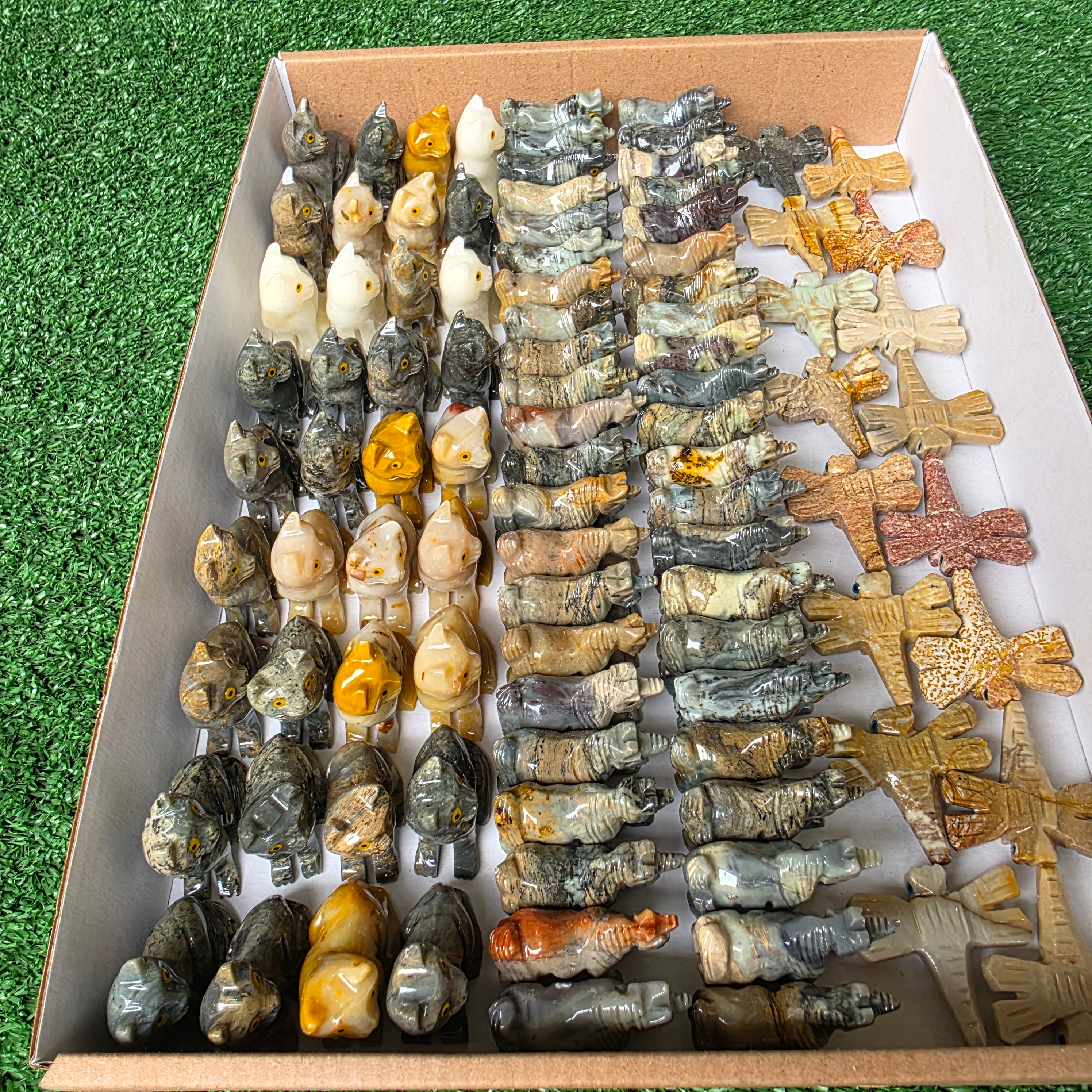 Lot 96 pcs Soapstone Animals