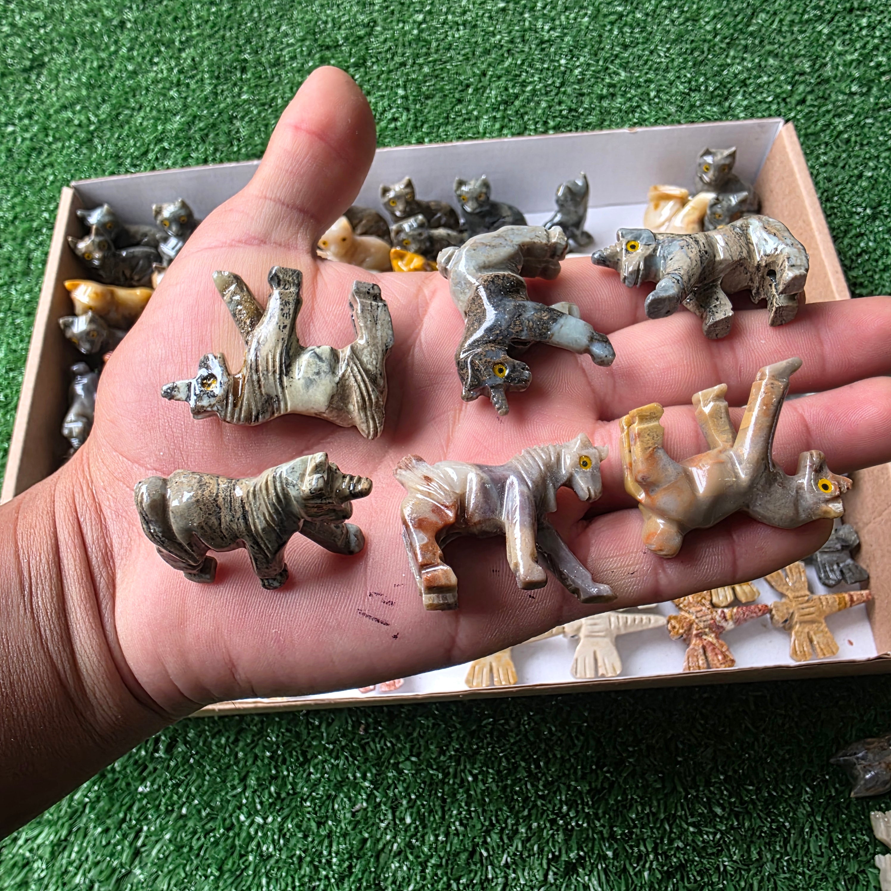 Lot 96 pcs Soapstone Animals