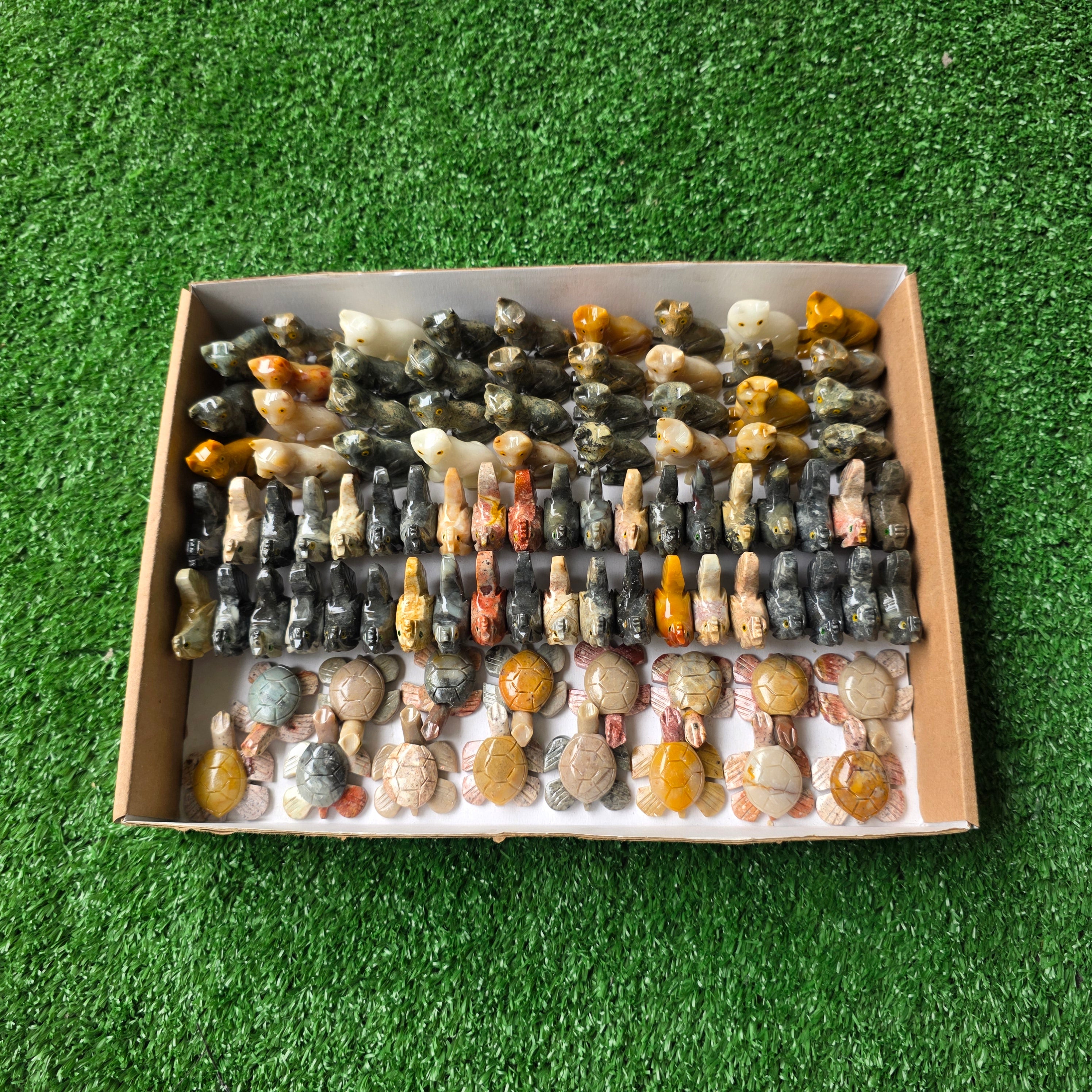 Lot 91 pcs Soapstone Animals