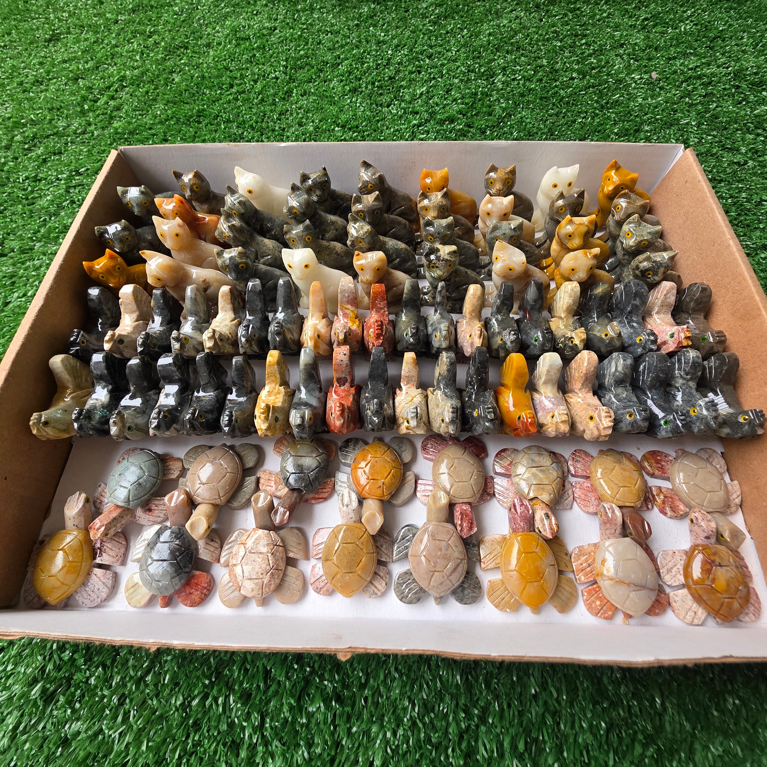 Lot 91 pcs Soapstone Animals