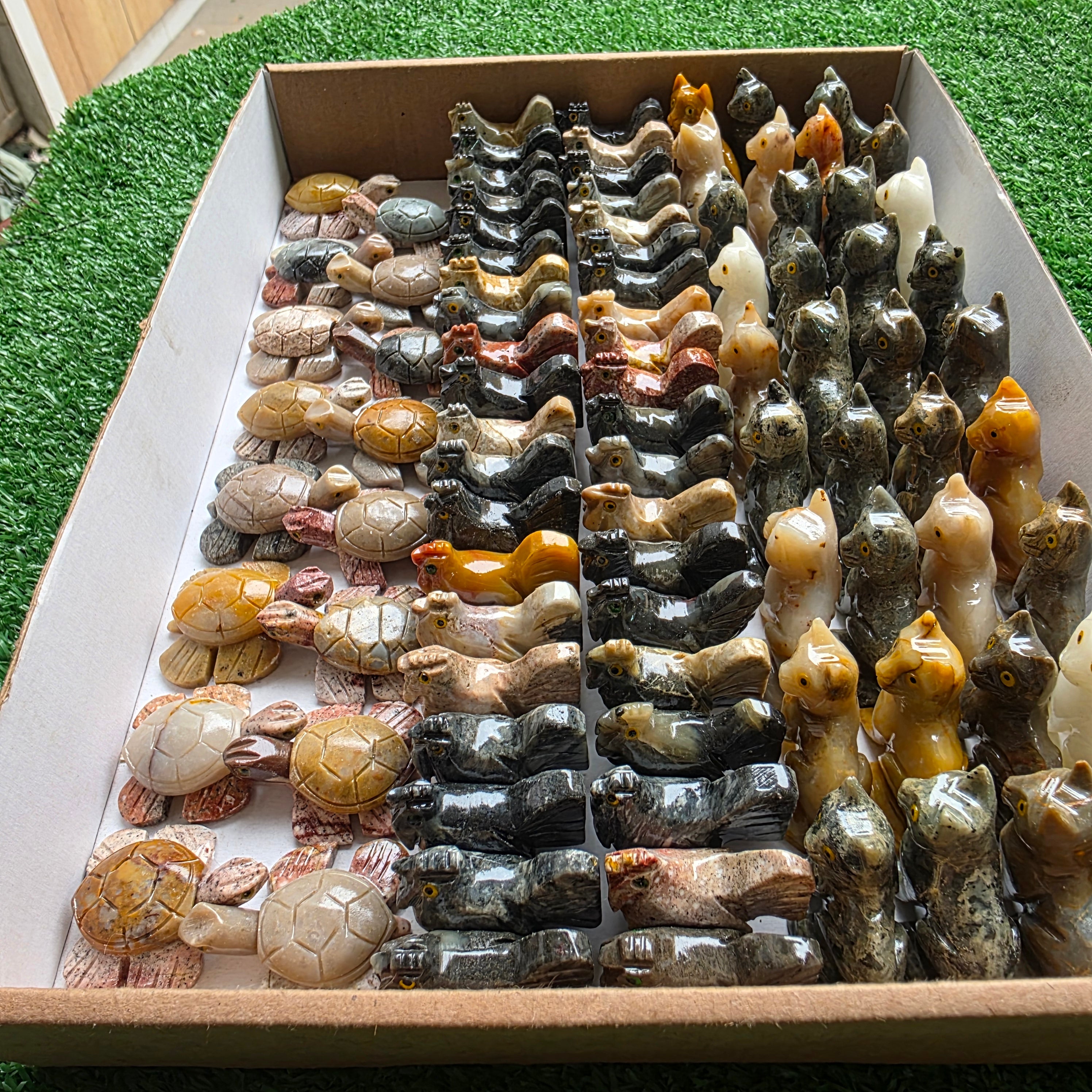 Lot 91 pcs Soapstone Animals