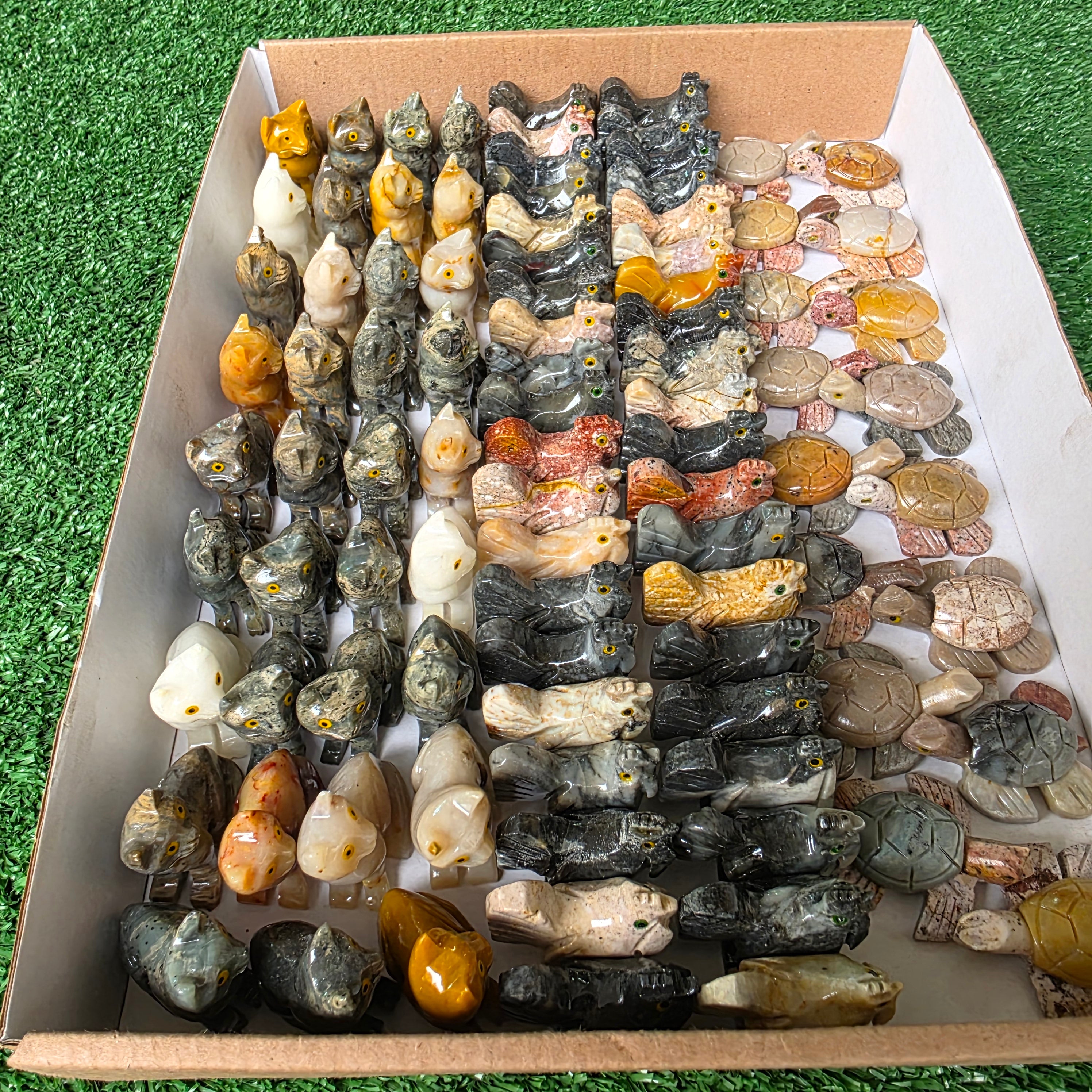 Lot 91 pcs Soapstone Animals