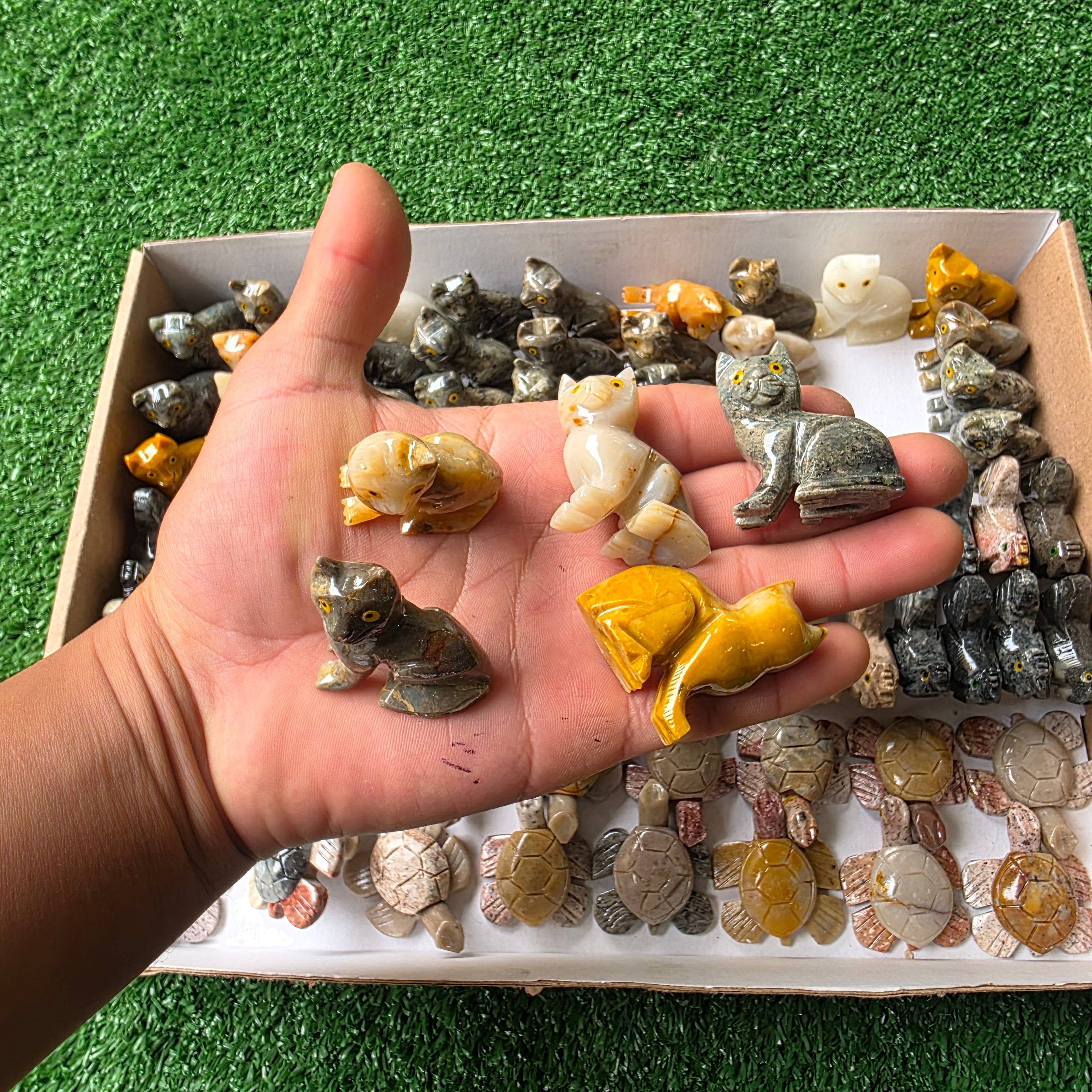 Lot 91 pcs Soapstone Animals