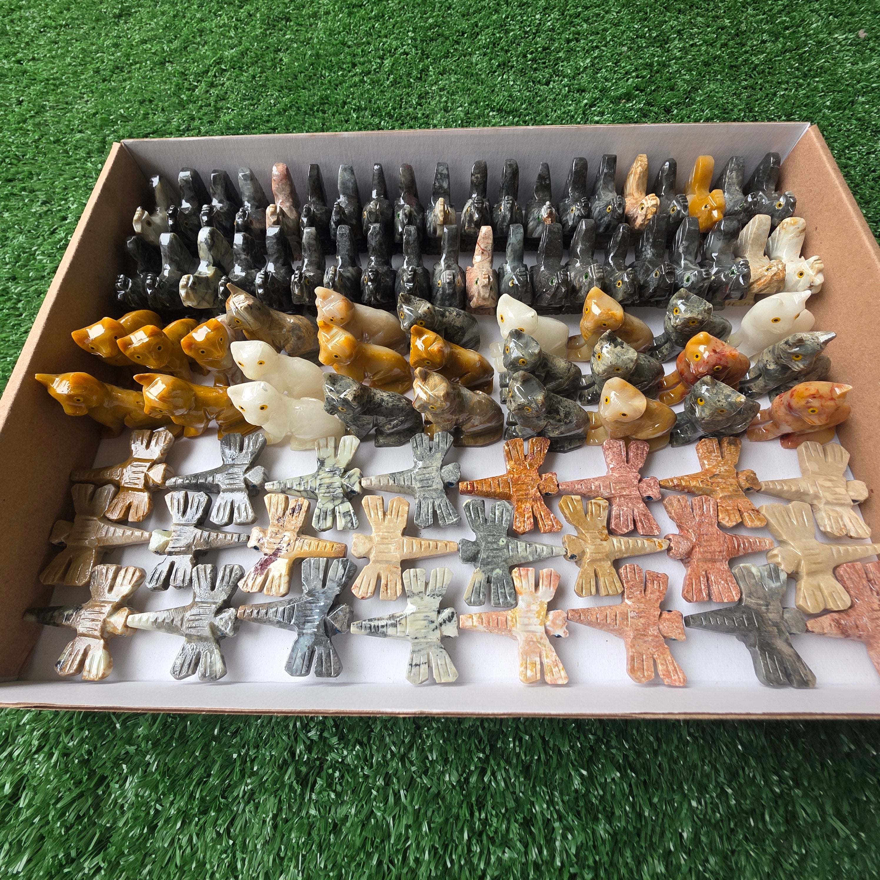 Lot 90 pcs Soapstone Animals