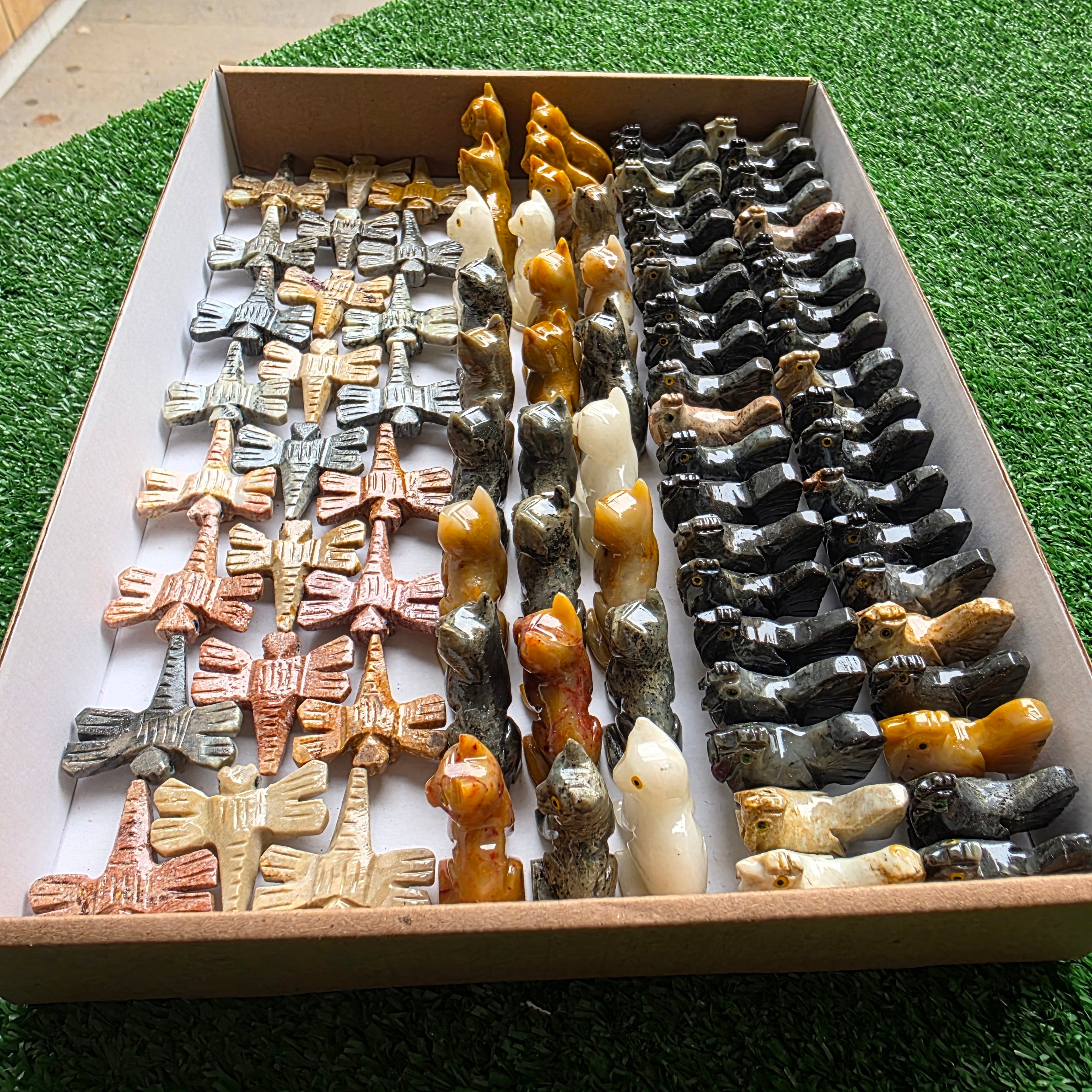 Lot 90 pcs Soapstone Animals