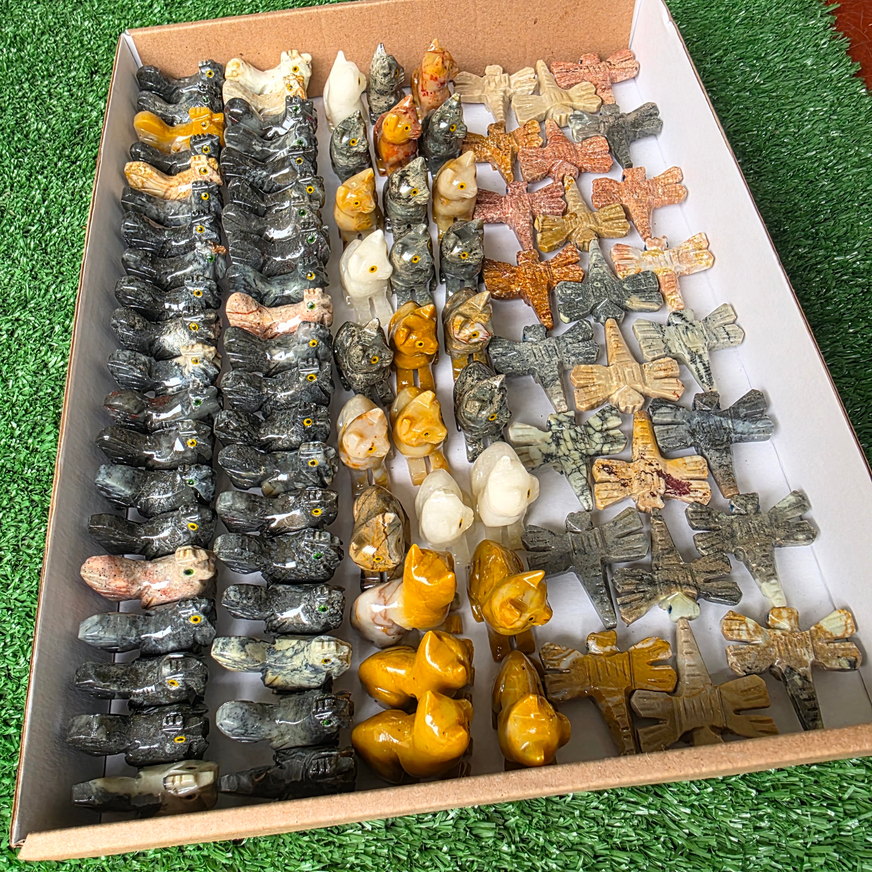 Lot 90 pcs Soapstone Animals