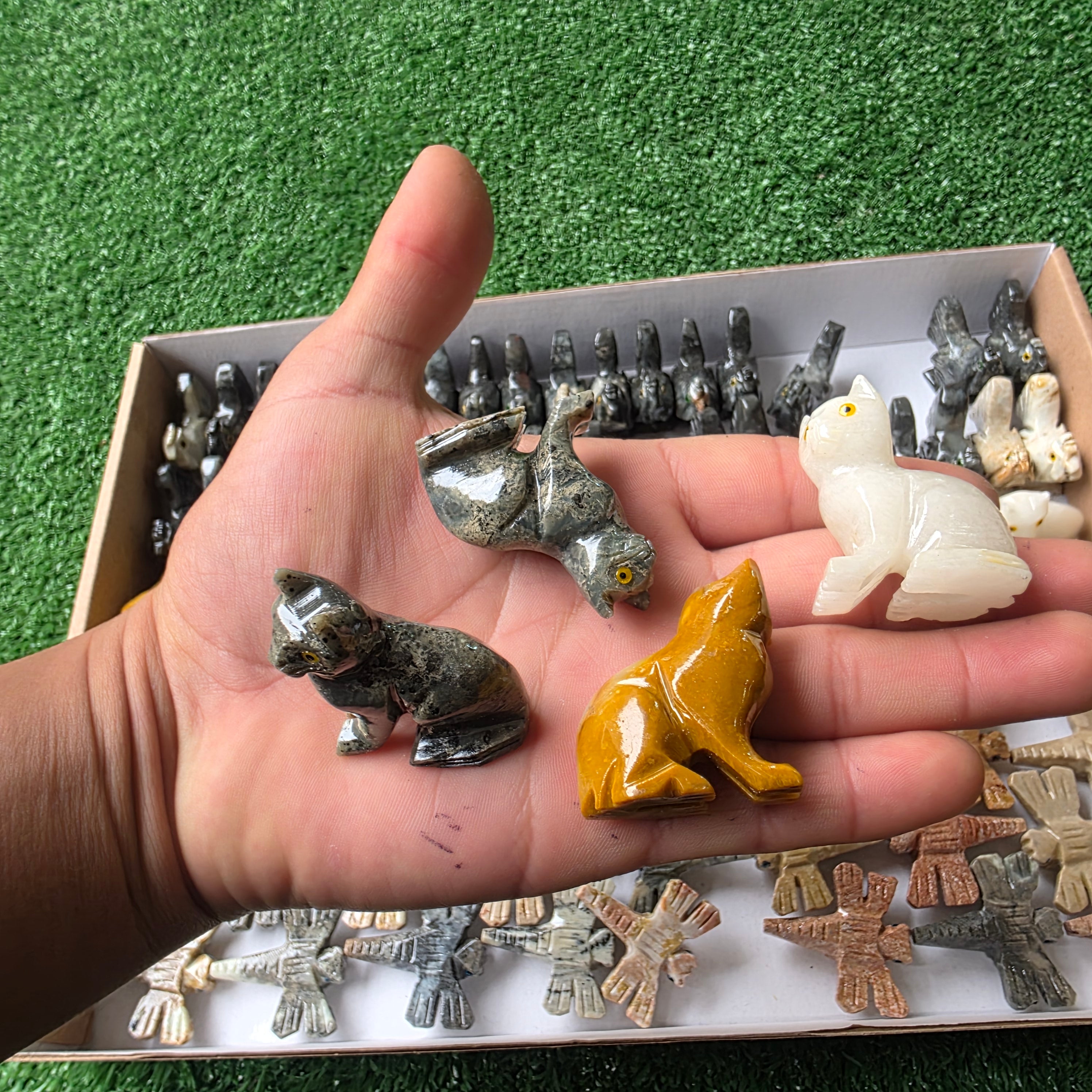 Lot 90 pcs Soapstone Animals