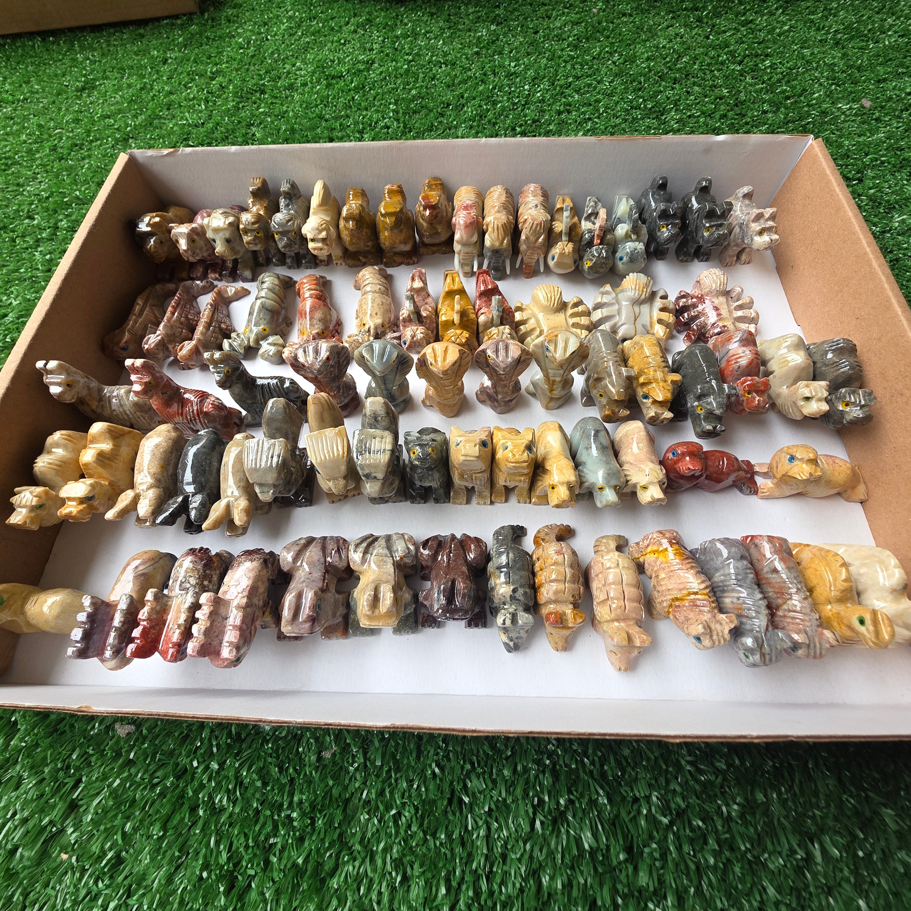 Lot 75 pcs Soapstone Animals