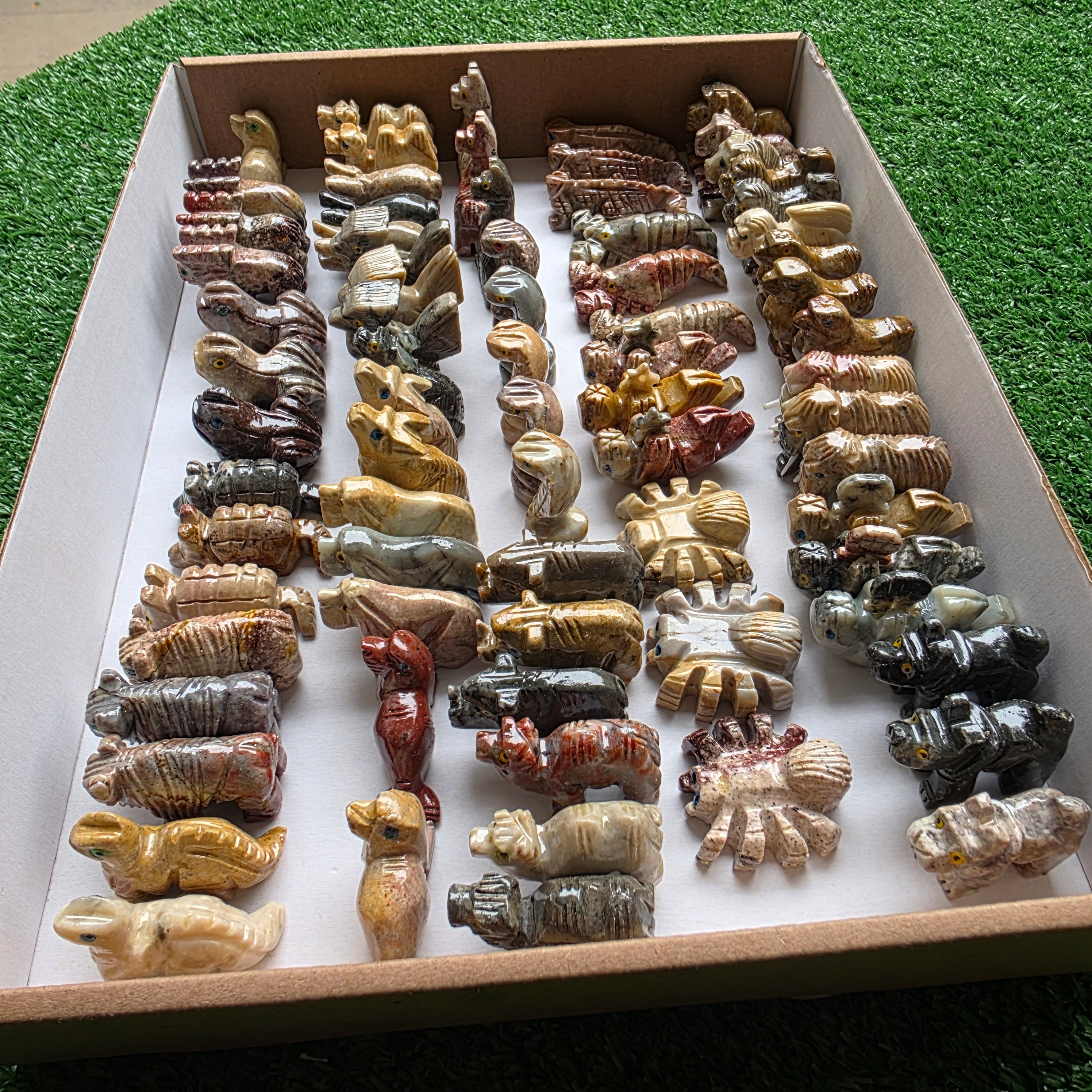 Lot 75 pcs Soapstone Animals