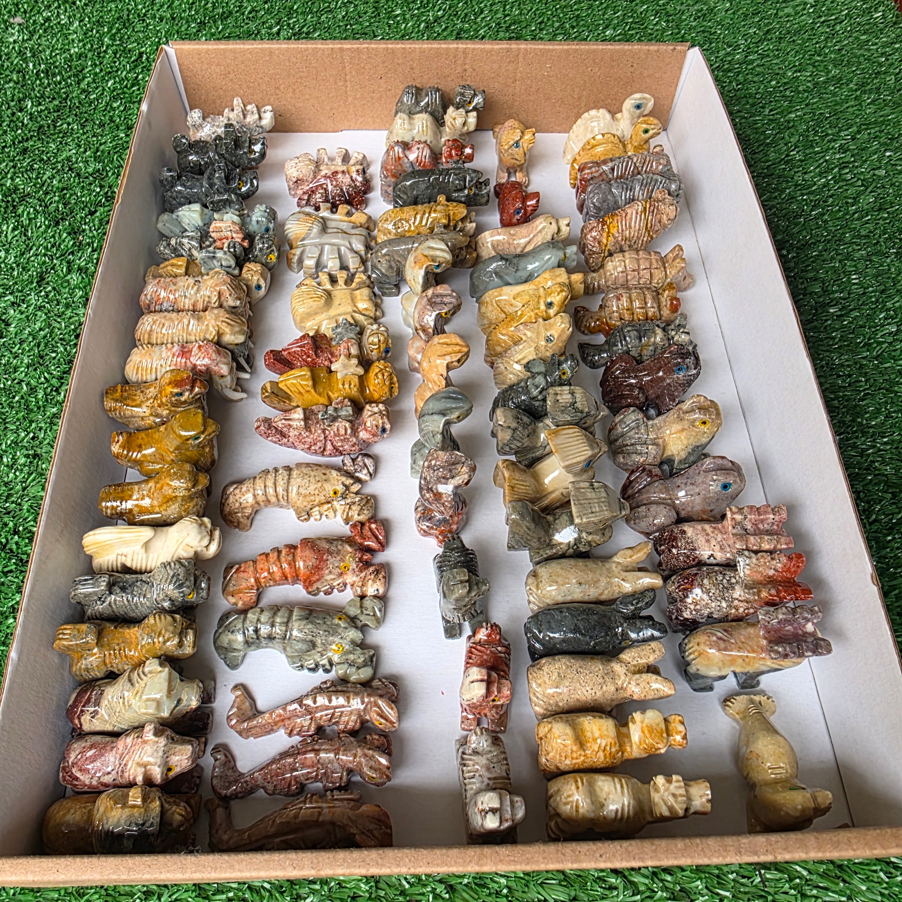 Lot 75 pcs Soapstone Animals