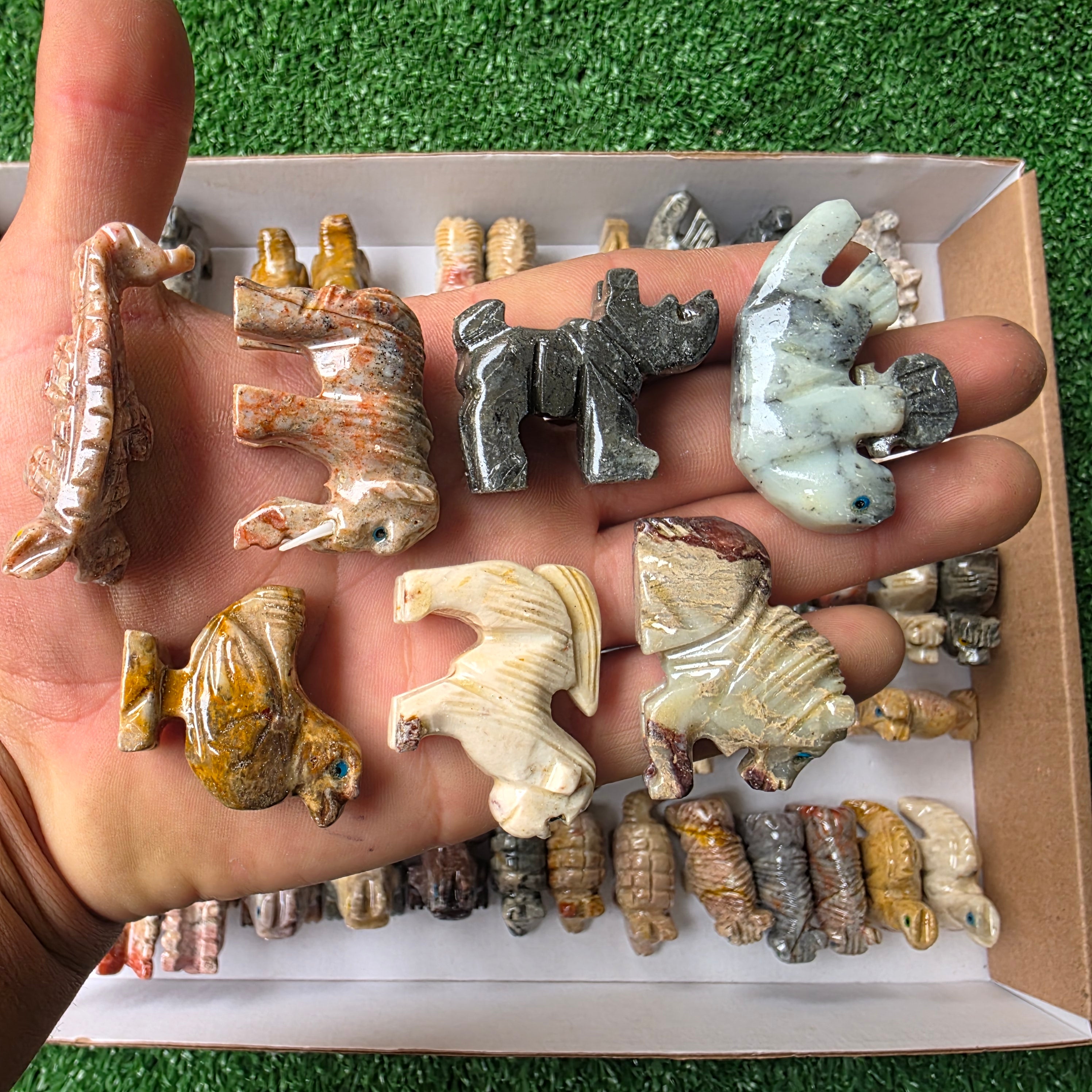 Lot 75 pcs Soapstone Animals