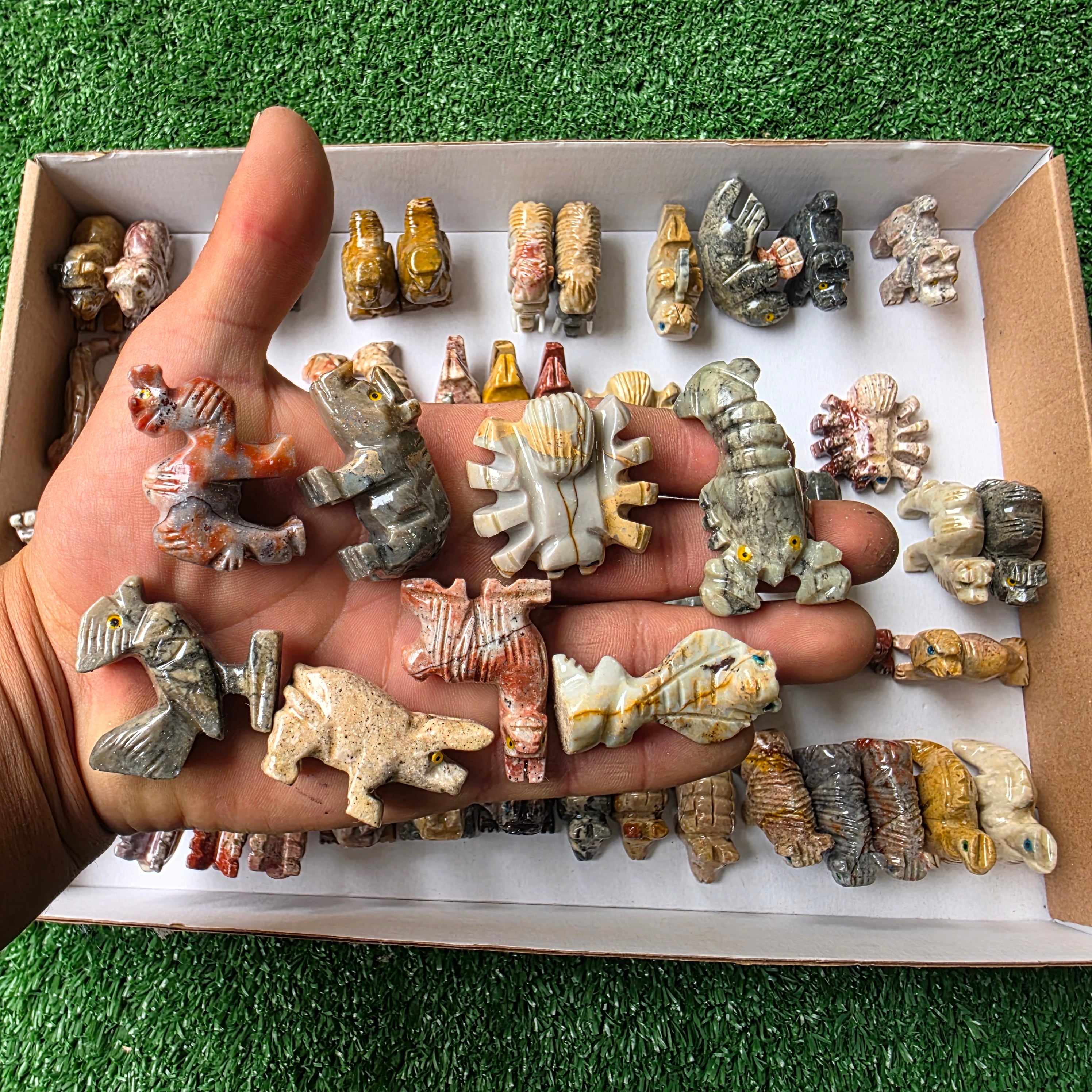 Lot 75 pcs Soapstone Animals