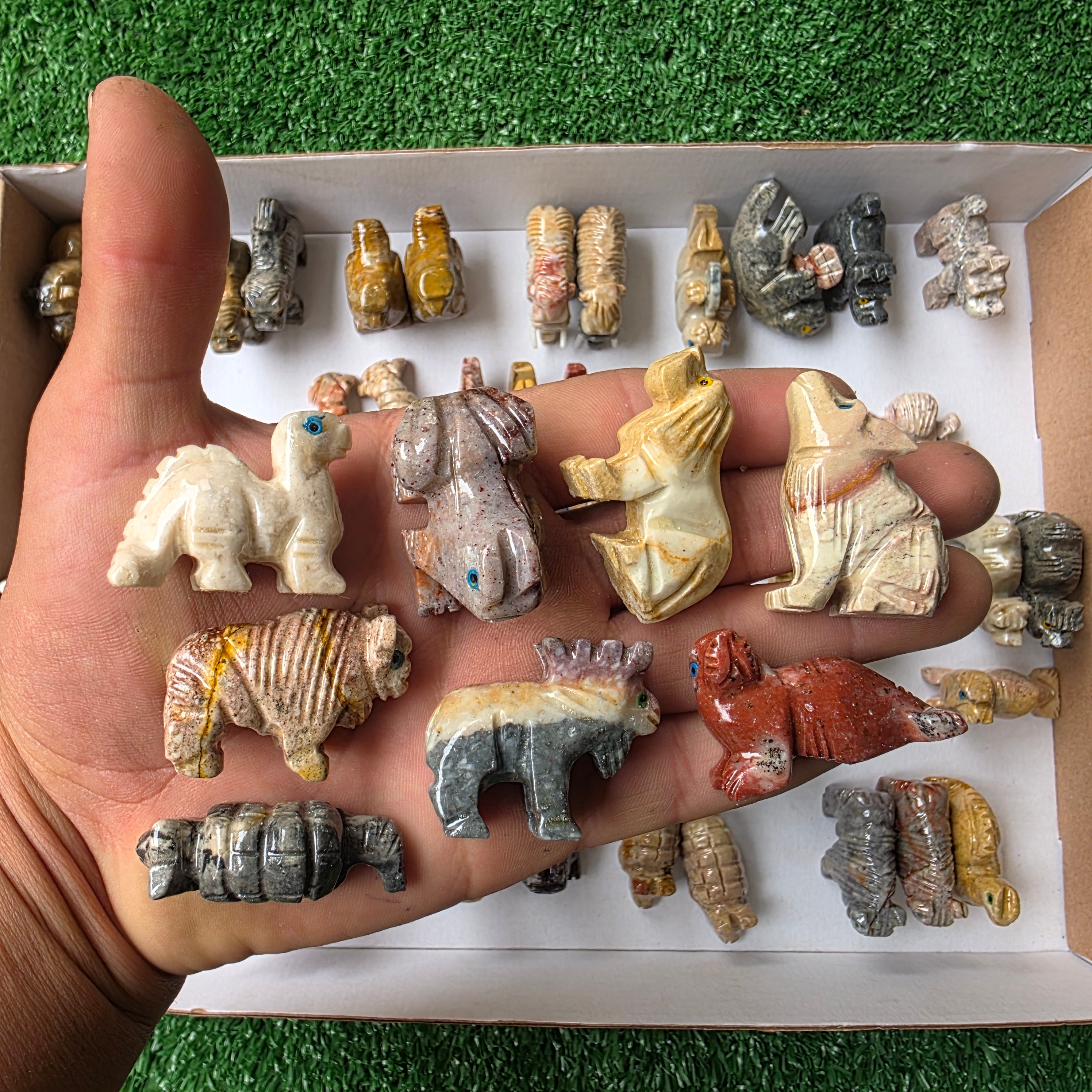 Lot 75 pcs Soapstone Animals