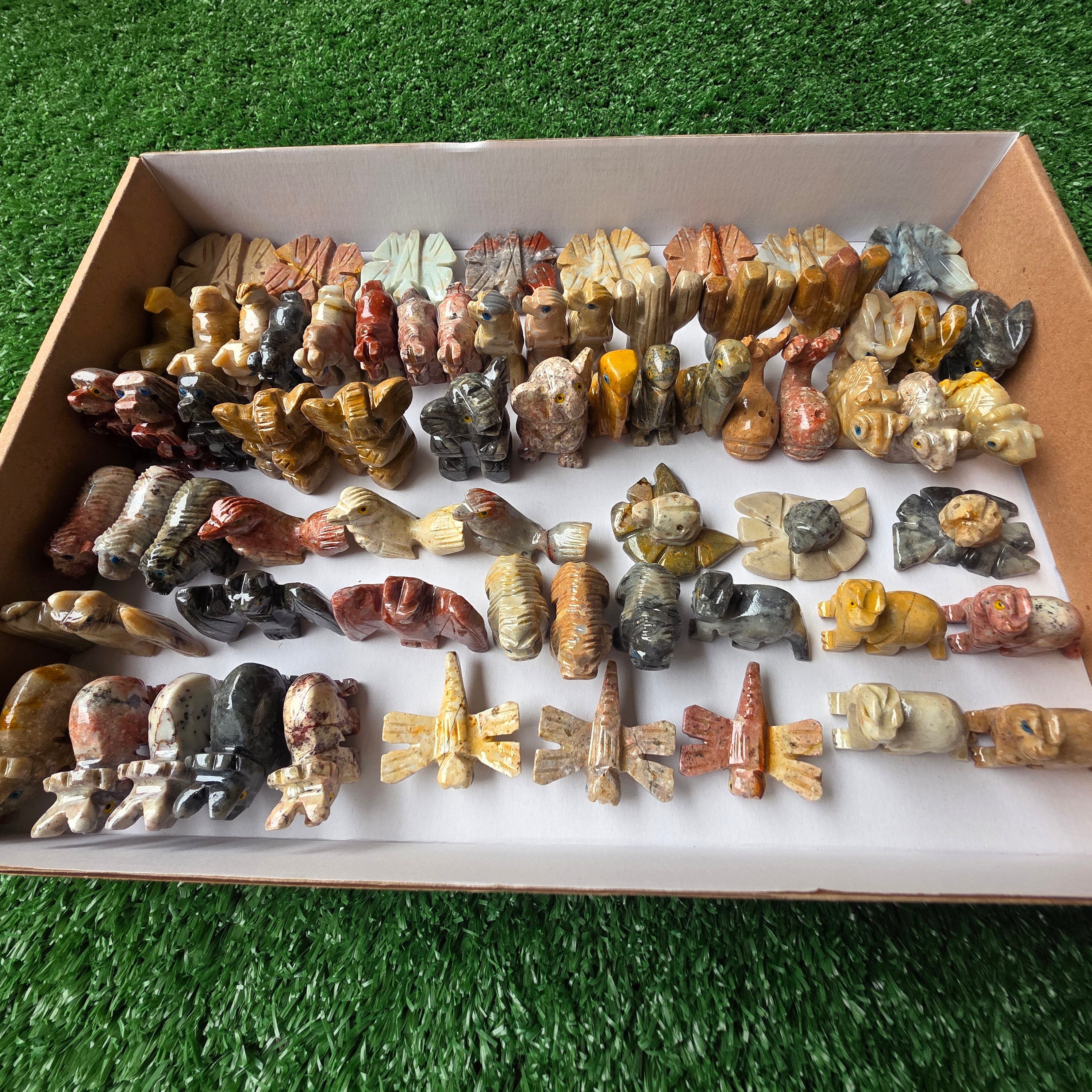Lot 68 pcs Soapstone Animals