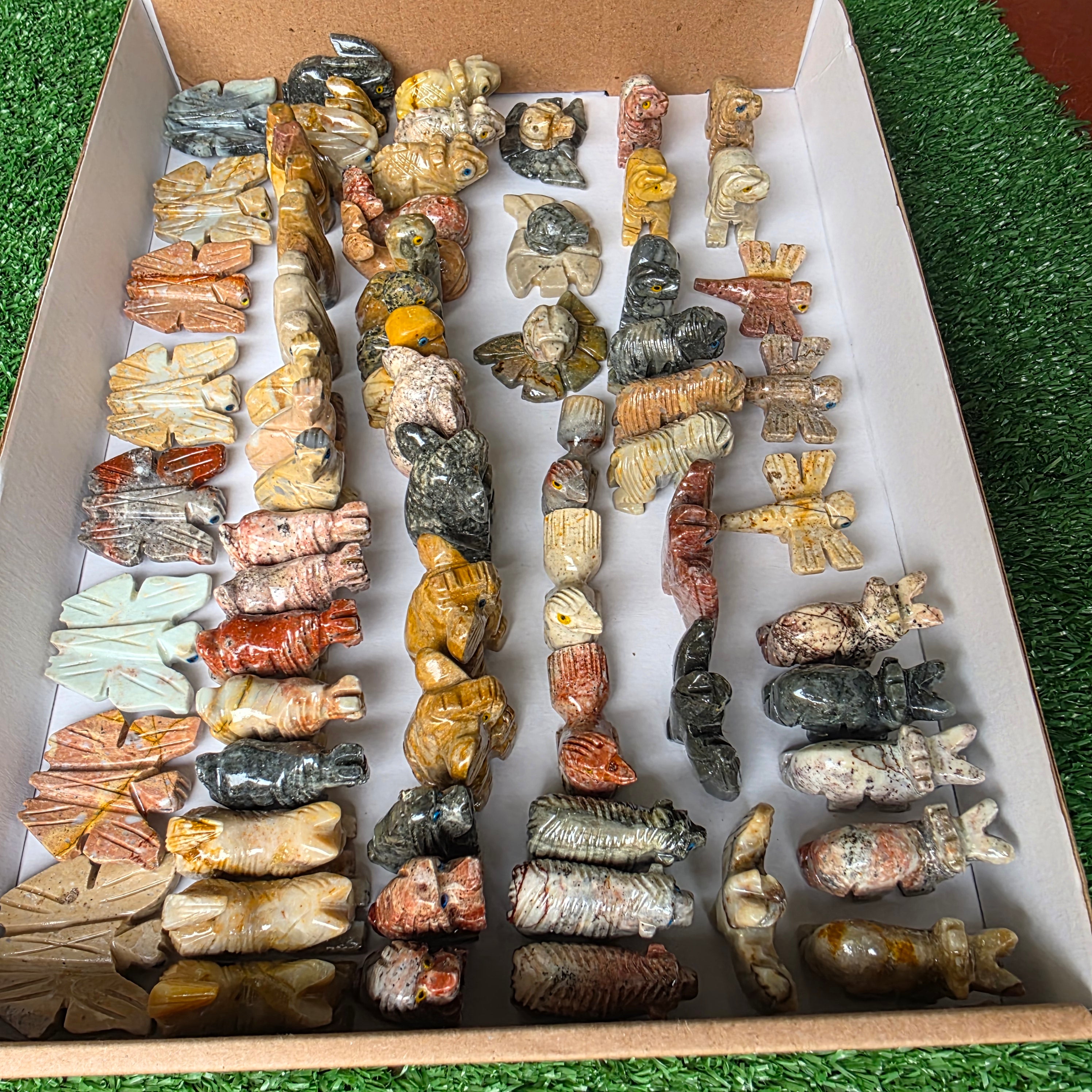 Lot 68 pcs Soapstone Animals