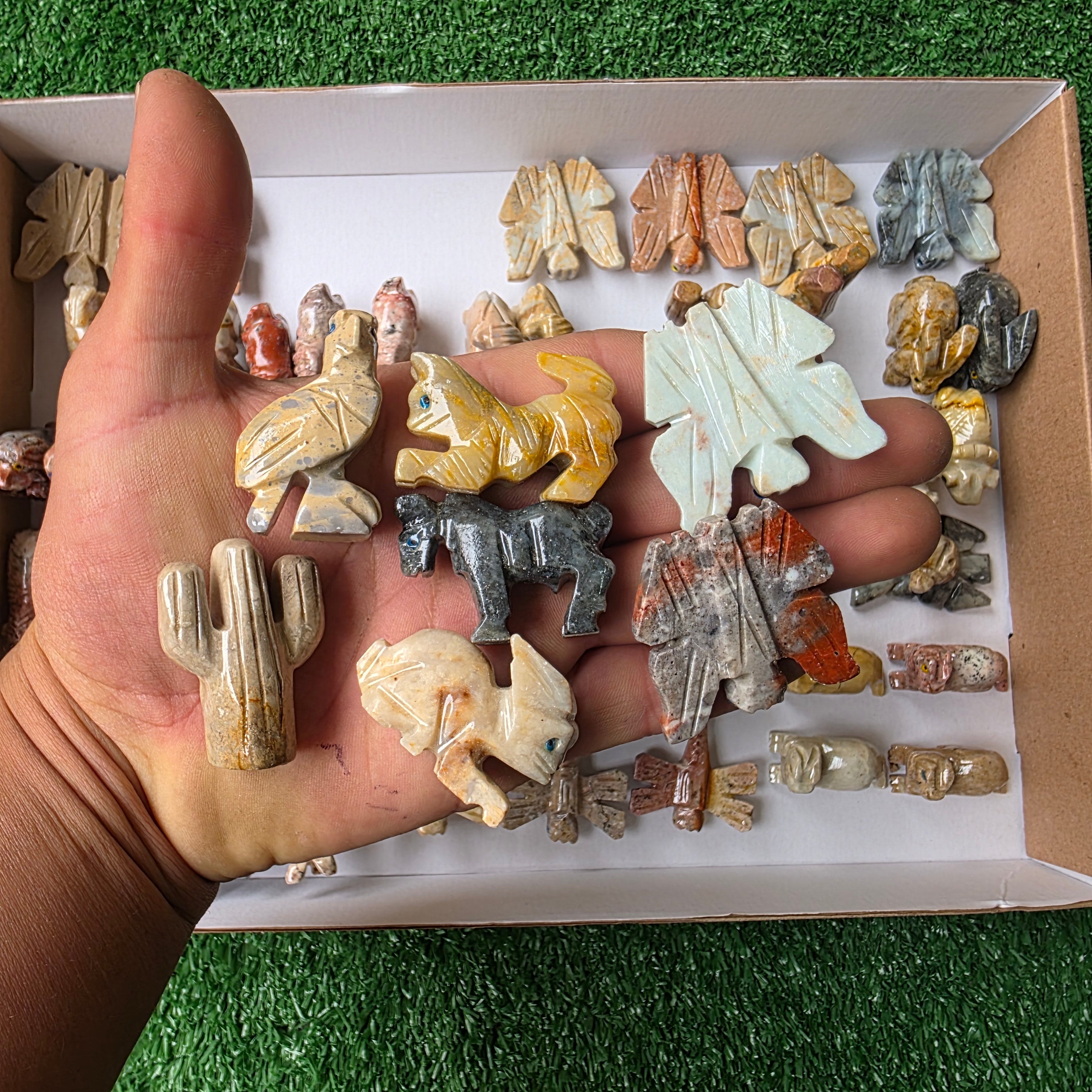 Lot 68 pcs Soapstone Animals