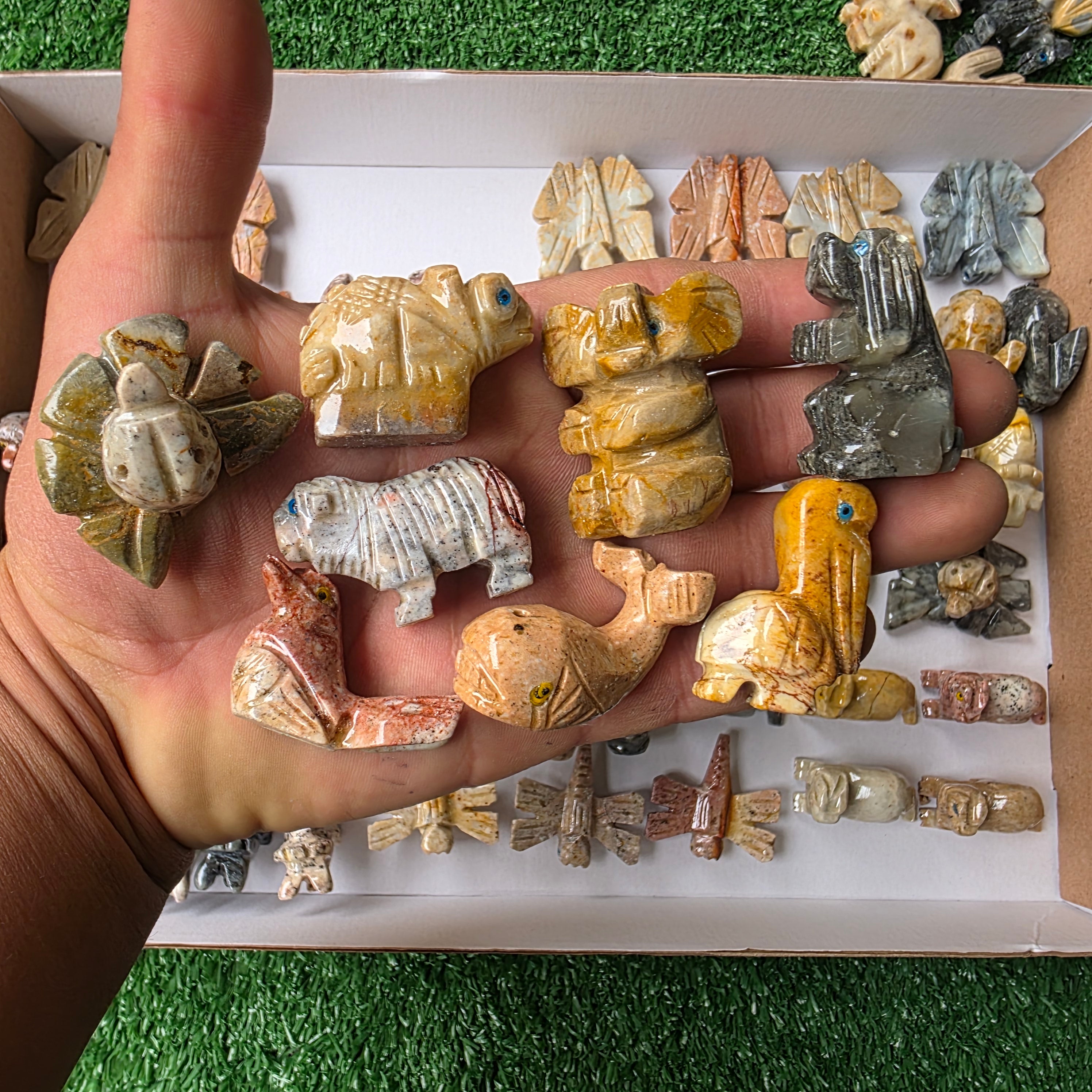 Lot 68 pcs Soapstone Animals