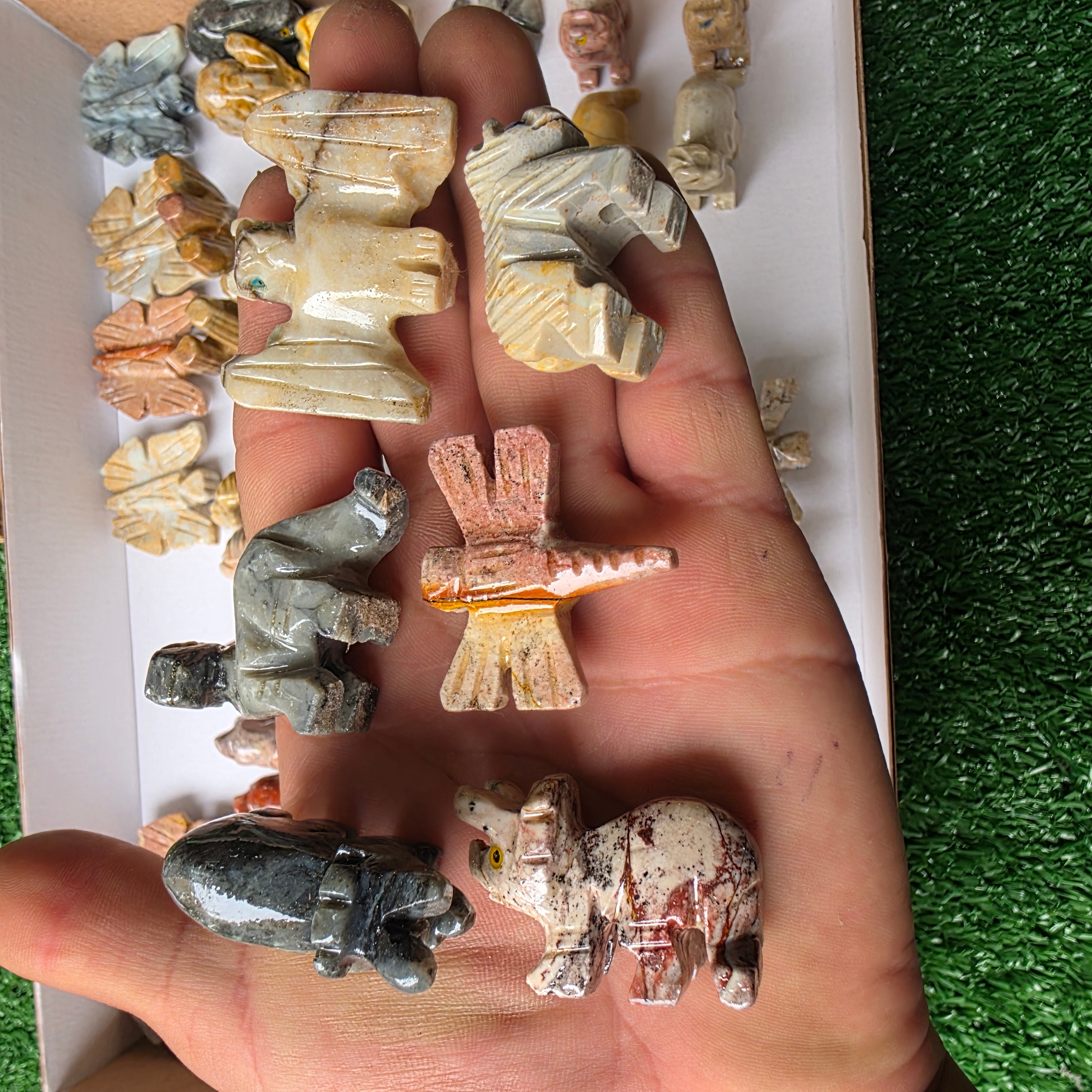 Lot 68 pcs Soapstone Animals