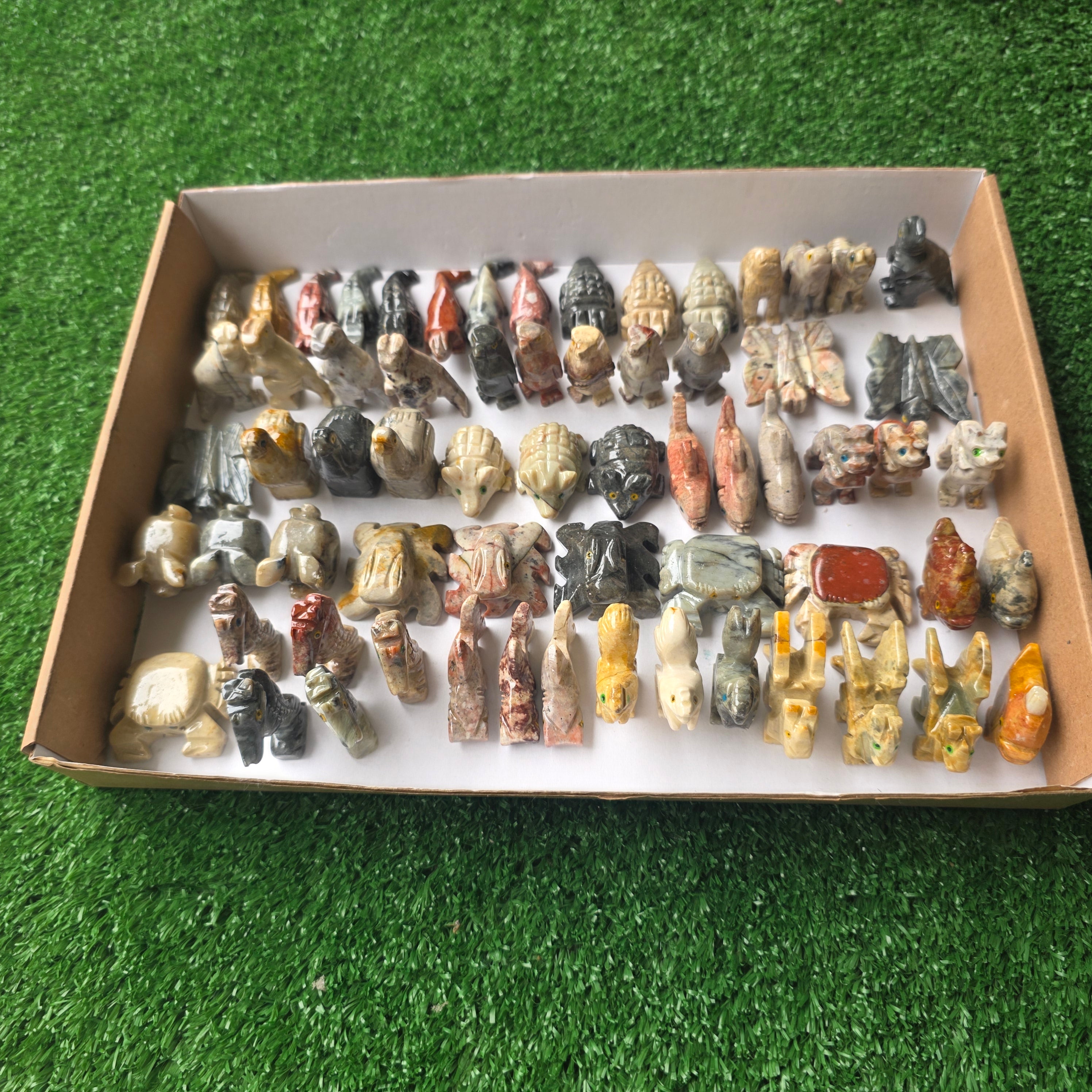 Lot 64 pcs Soapstone Animals