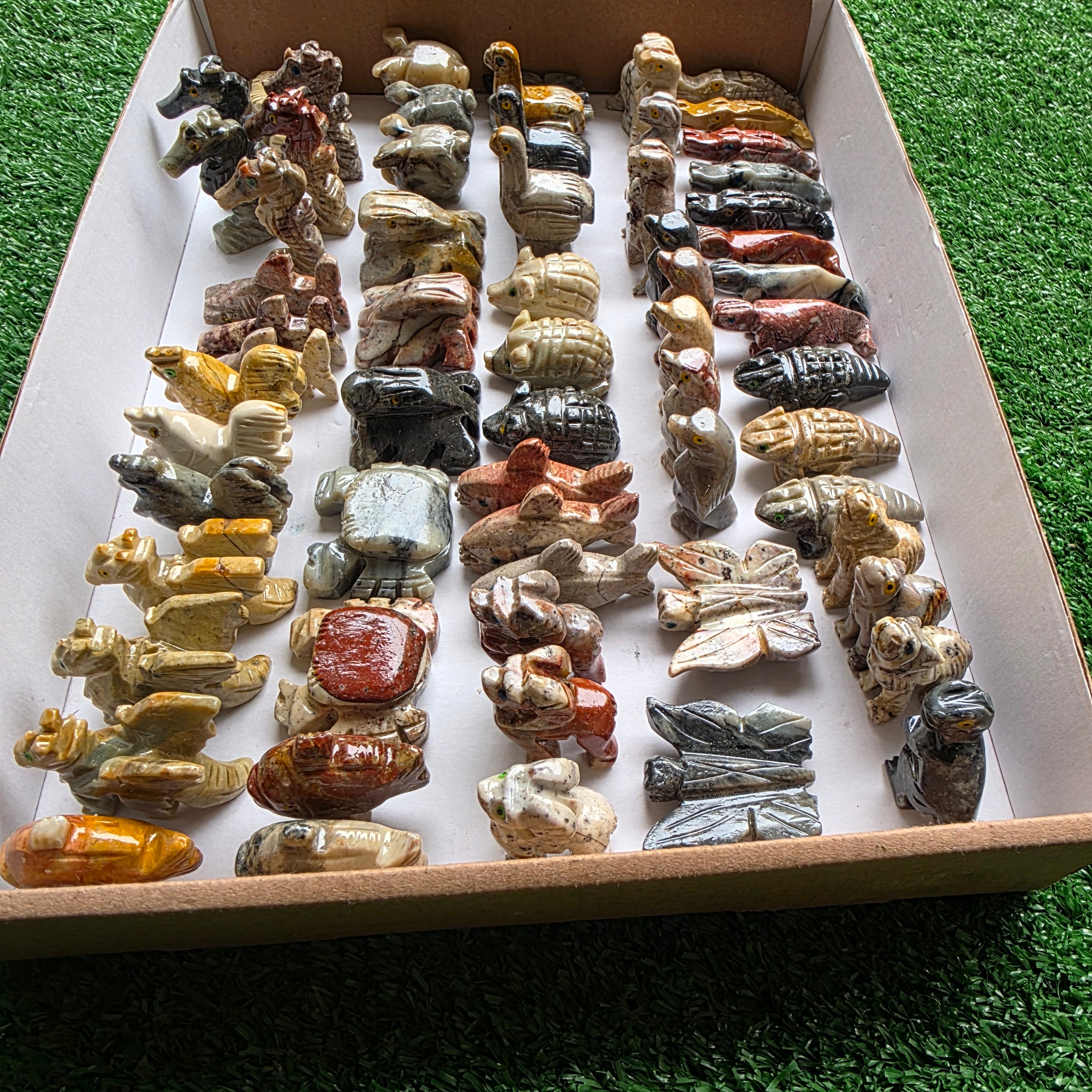 Lot 64 pcs Soapstone Animals