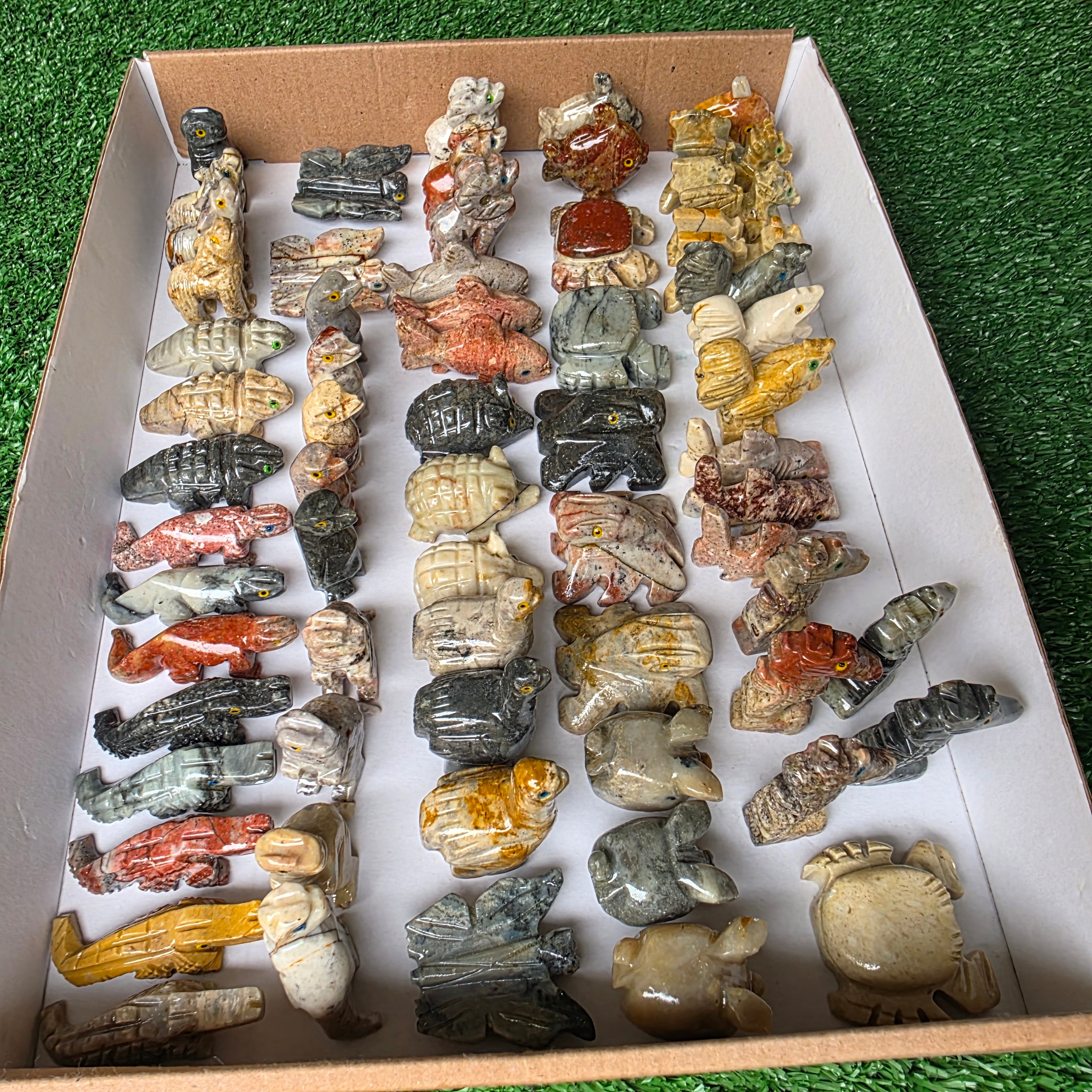 Lot 64 pcs Soapstone Animals