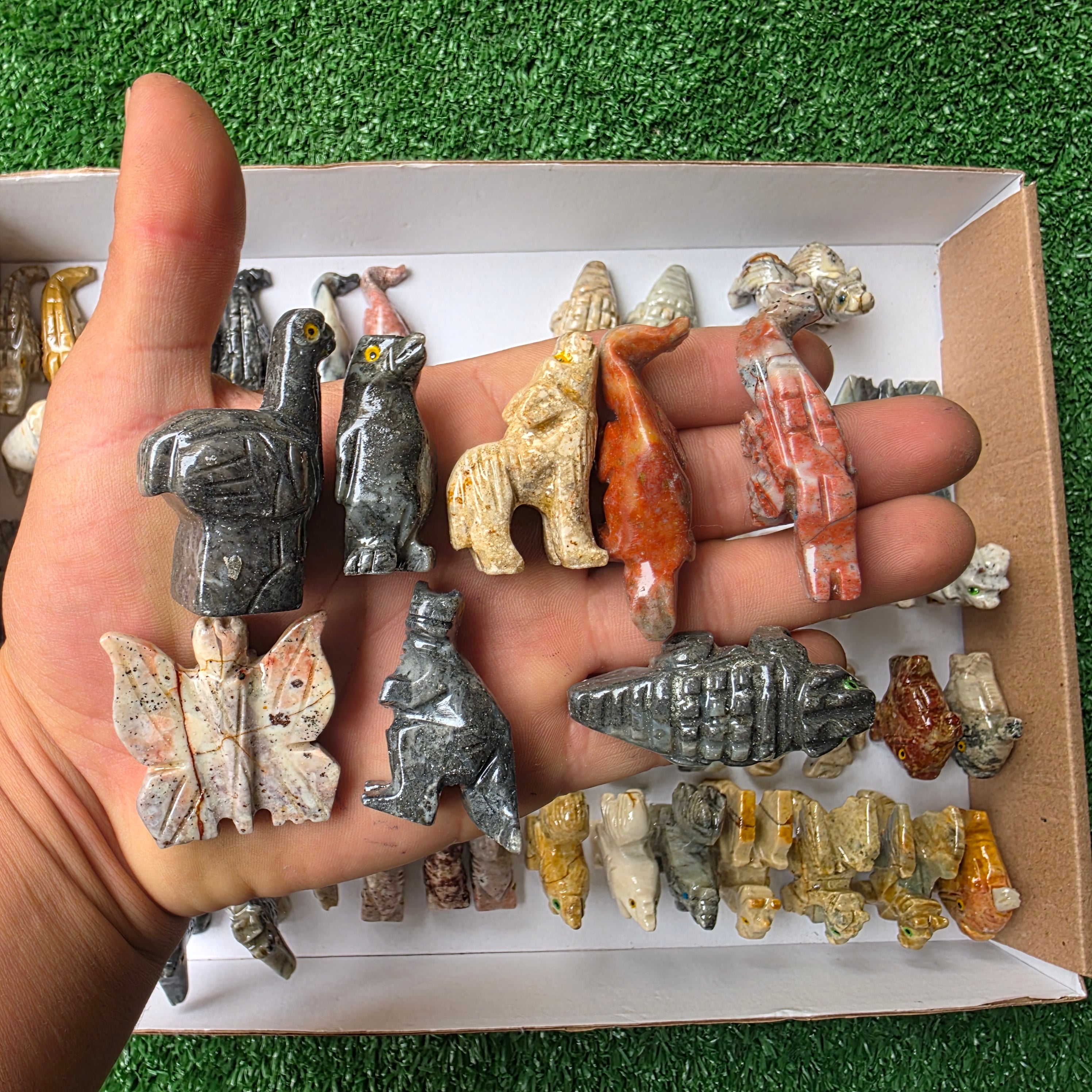 Lot 64 pcs Soapstone Animals