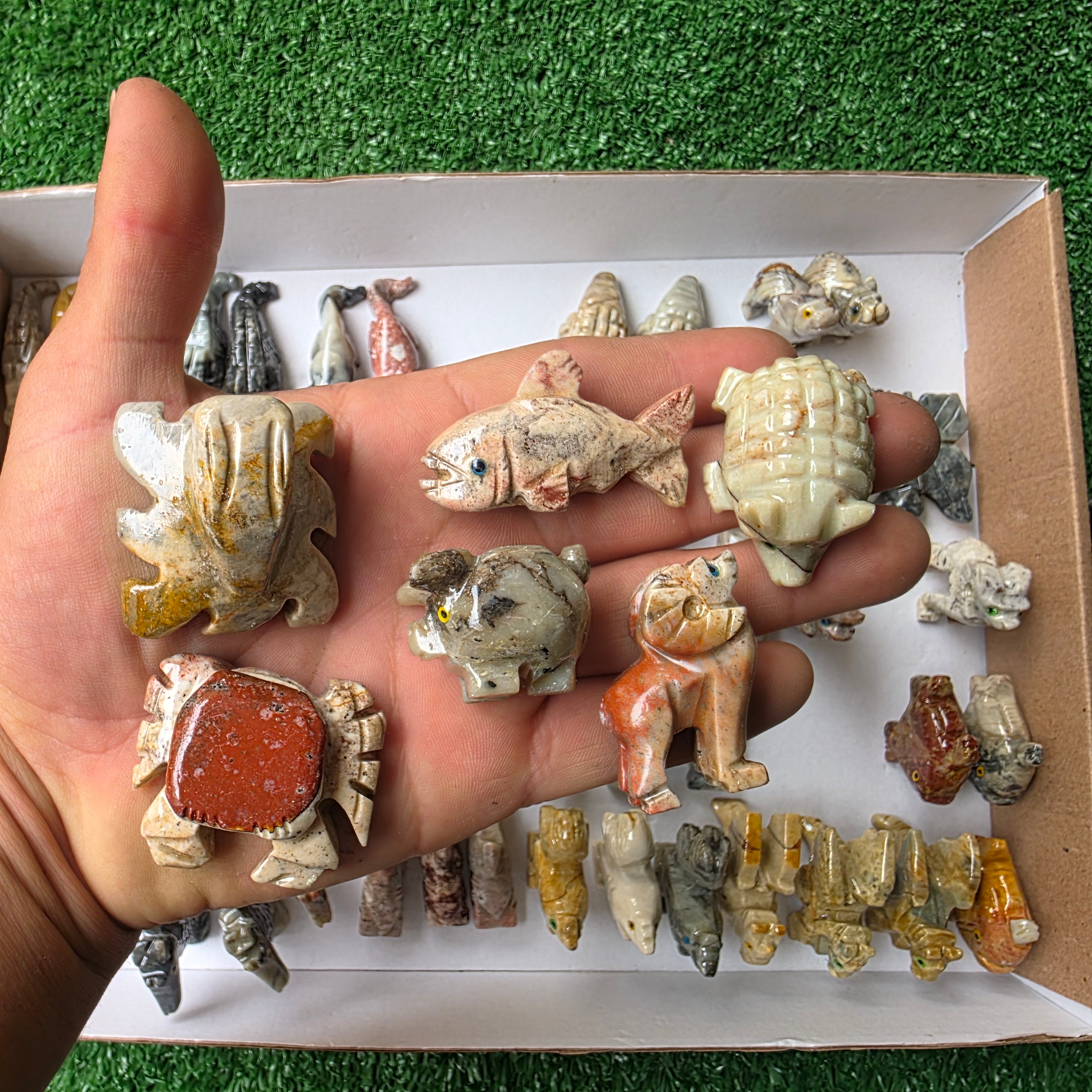 Lot 64 pcs Soapstone Animals