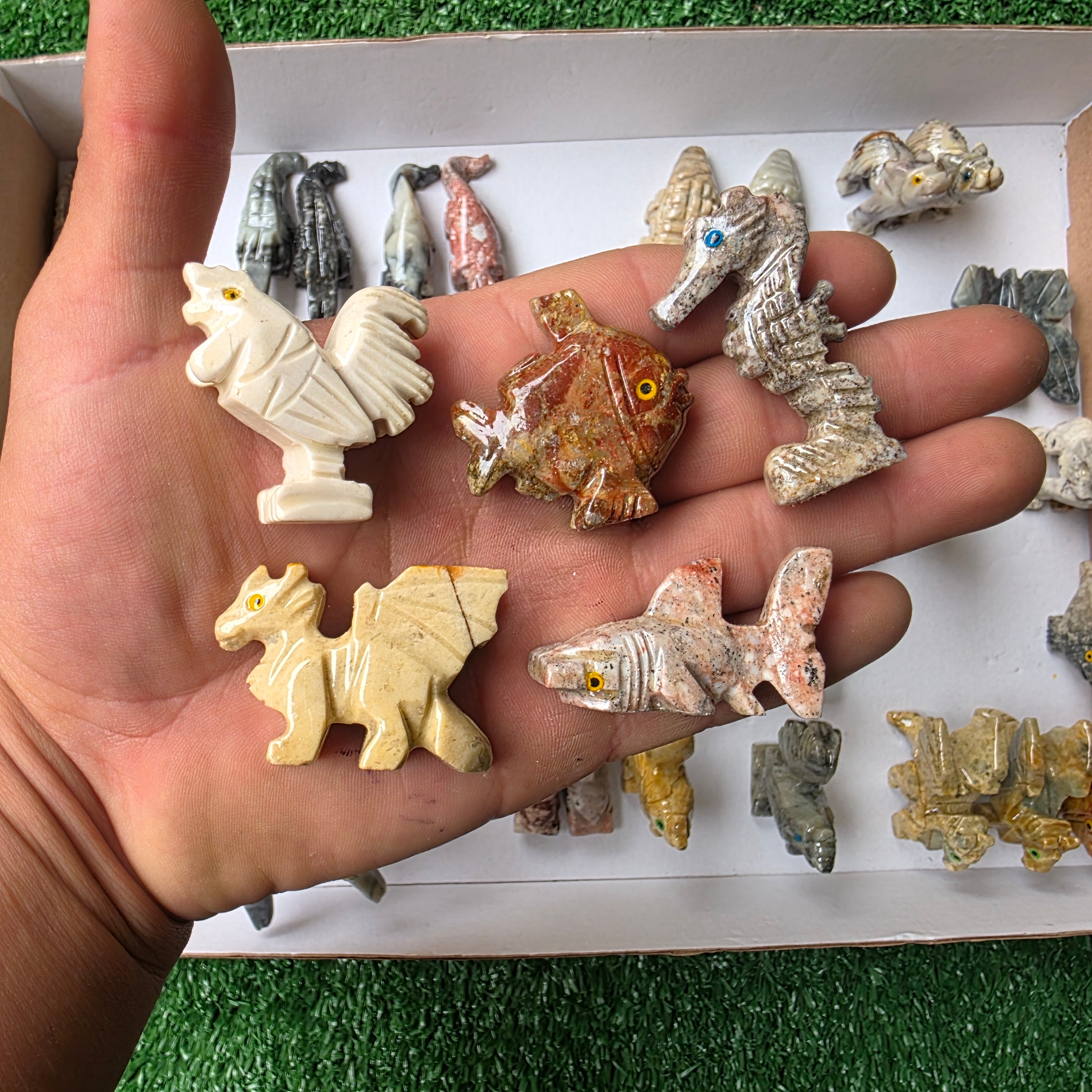 Lot 64 pcs Soapstone Animals