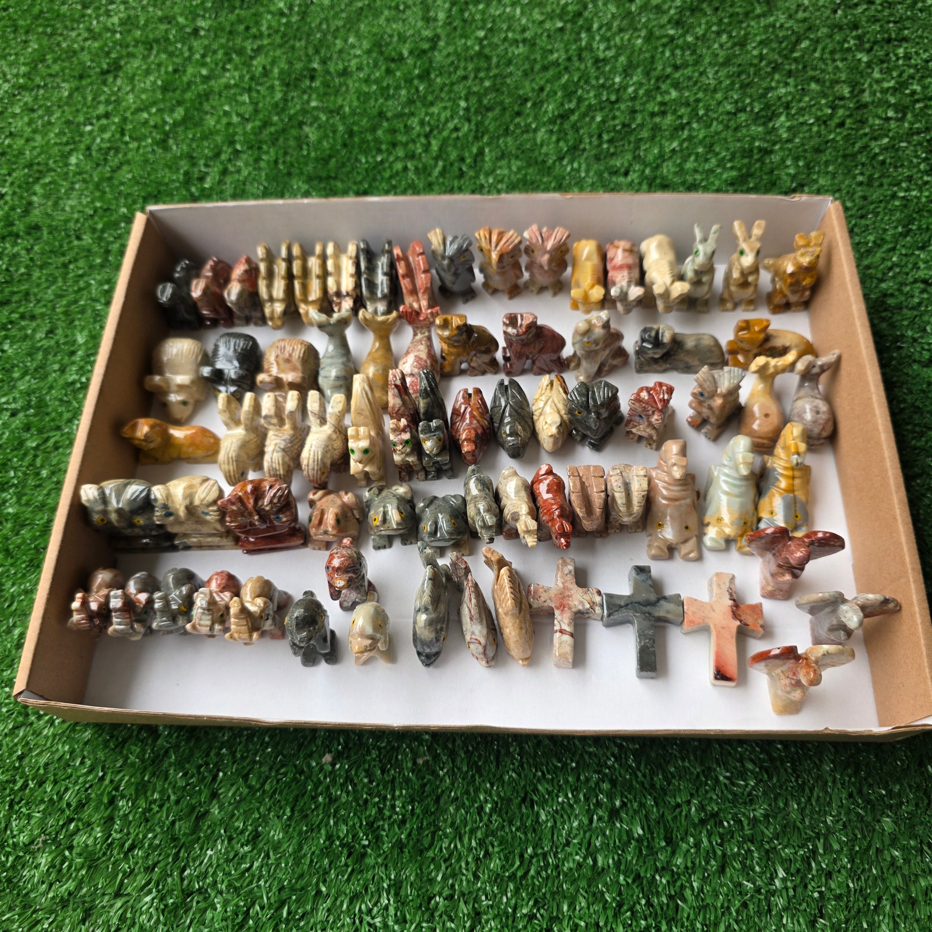 Lot 74 pcs Soapstone Animals