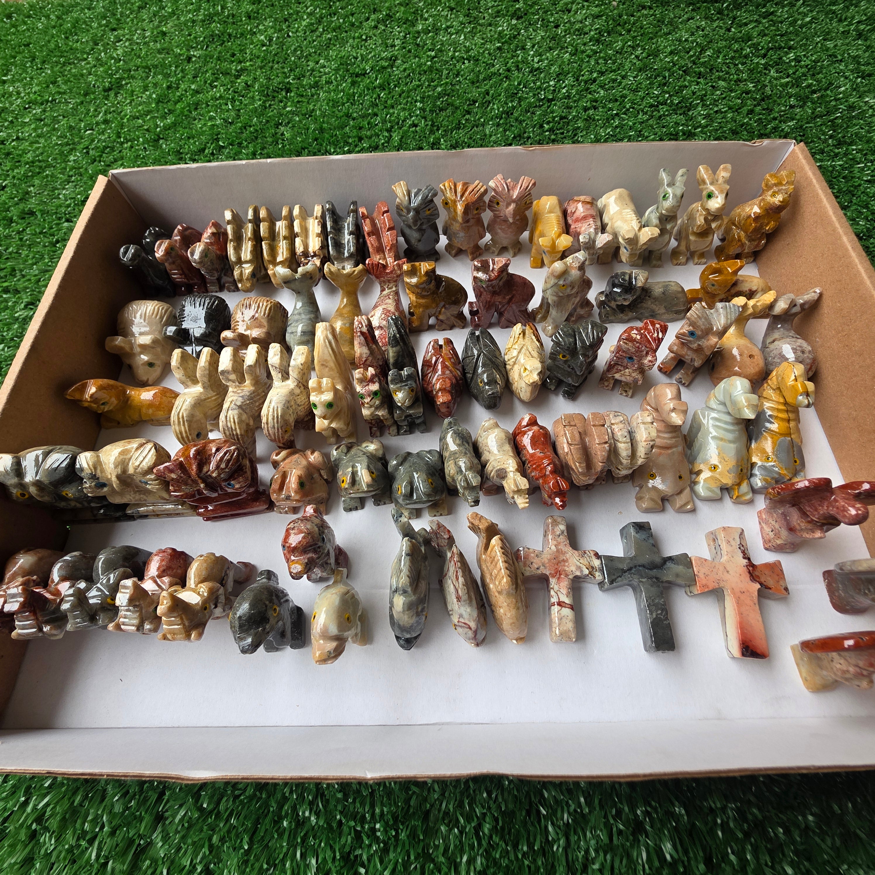 Lot 74 pcs Soapstone Animals