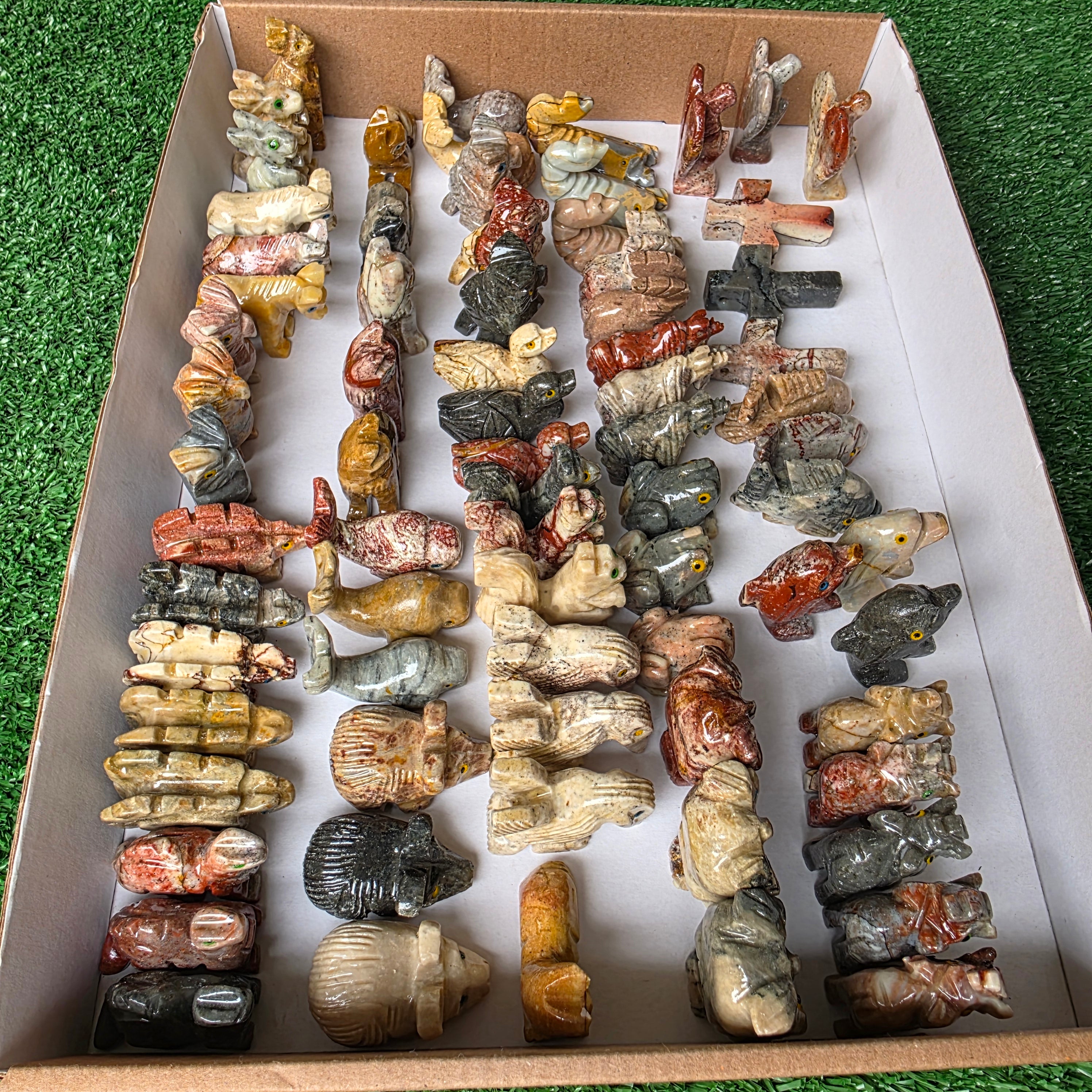 Lot 74 pcs Soapstone Animals
