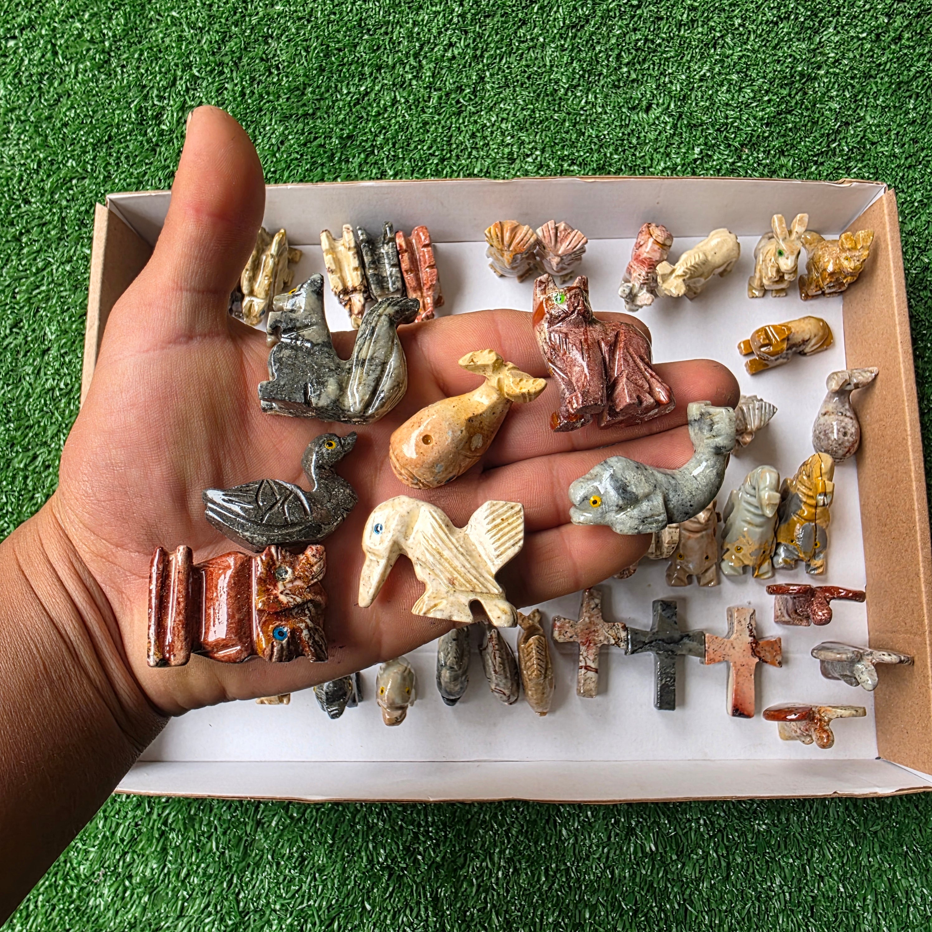 Lot 74 pcs Soapstone Animals