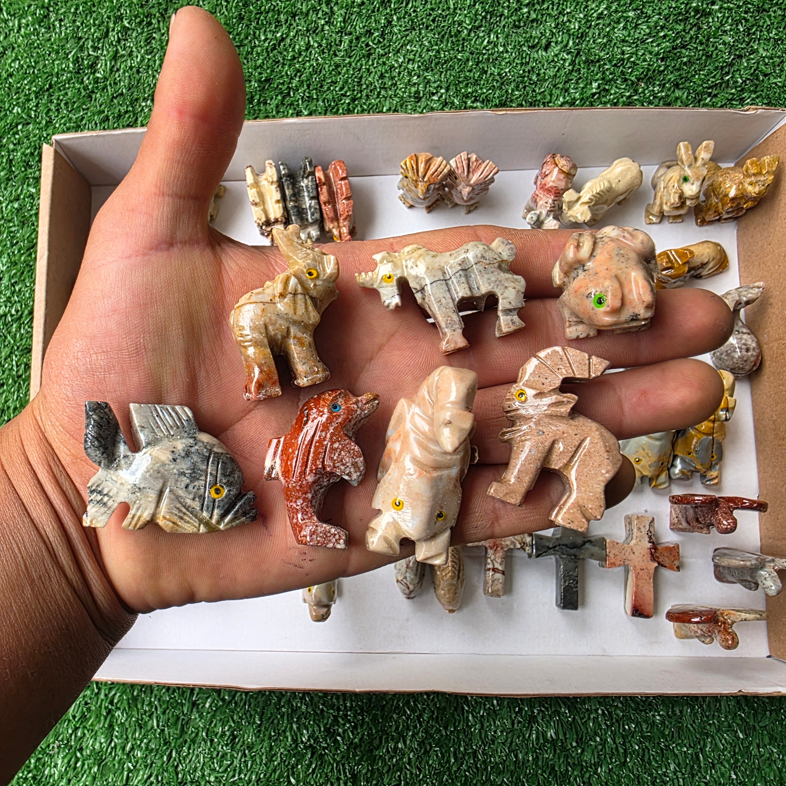 Lot 74 pcs Soapstone Animals