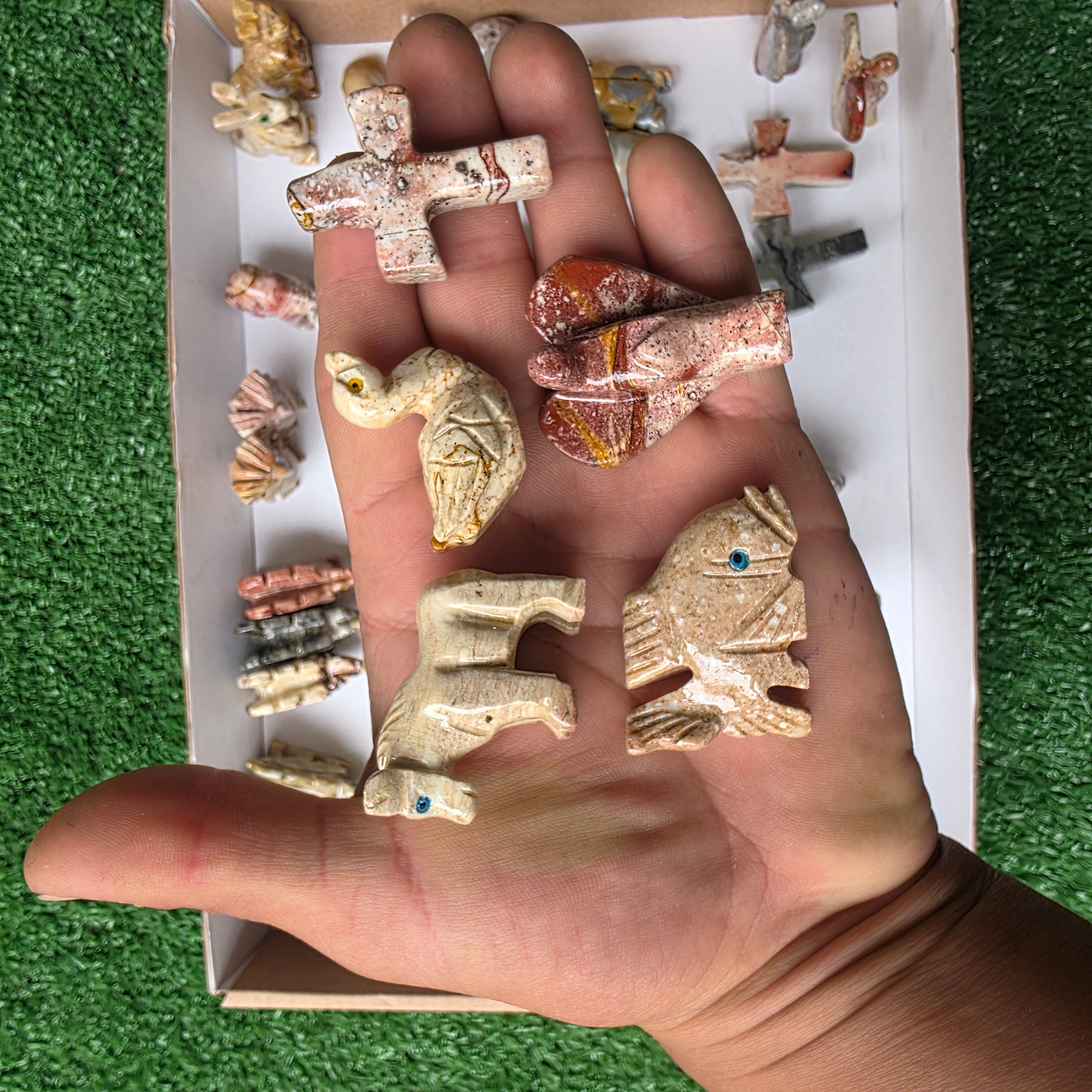 Lot 74 pcs Soapstone Animals