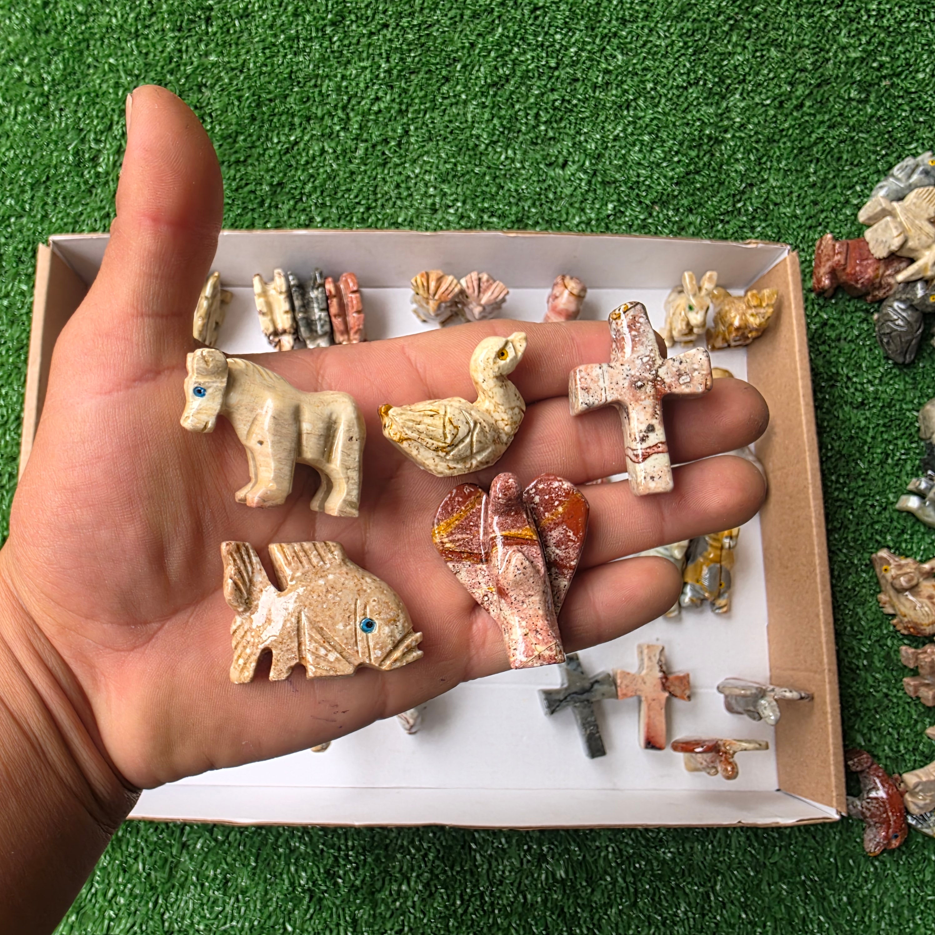 Lot 74 pcs Soapstone Animals