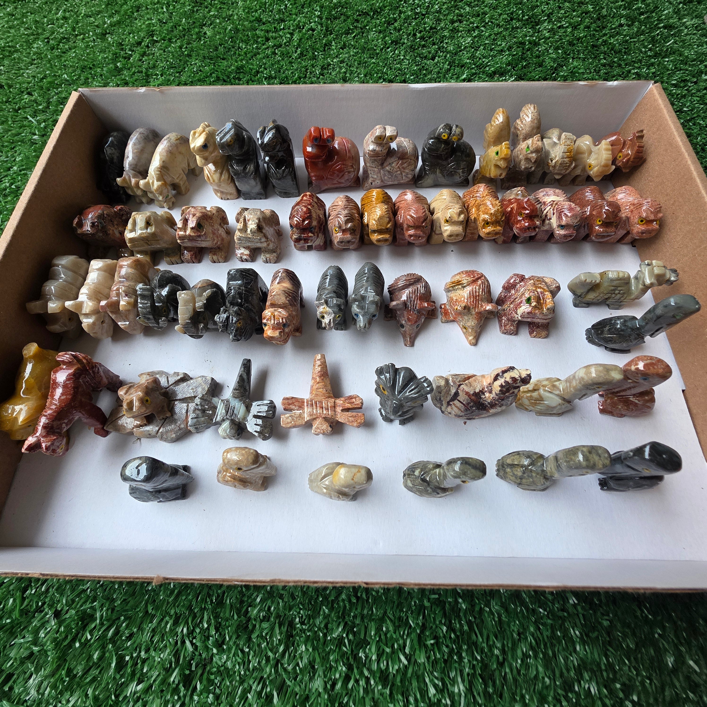 Lot 55 pcs Soapstone Animals