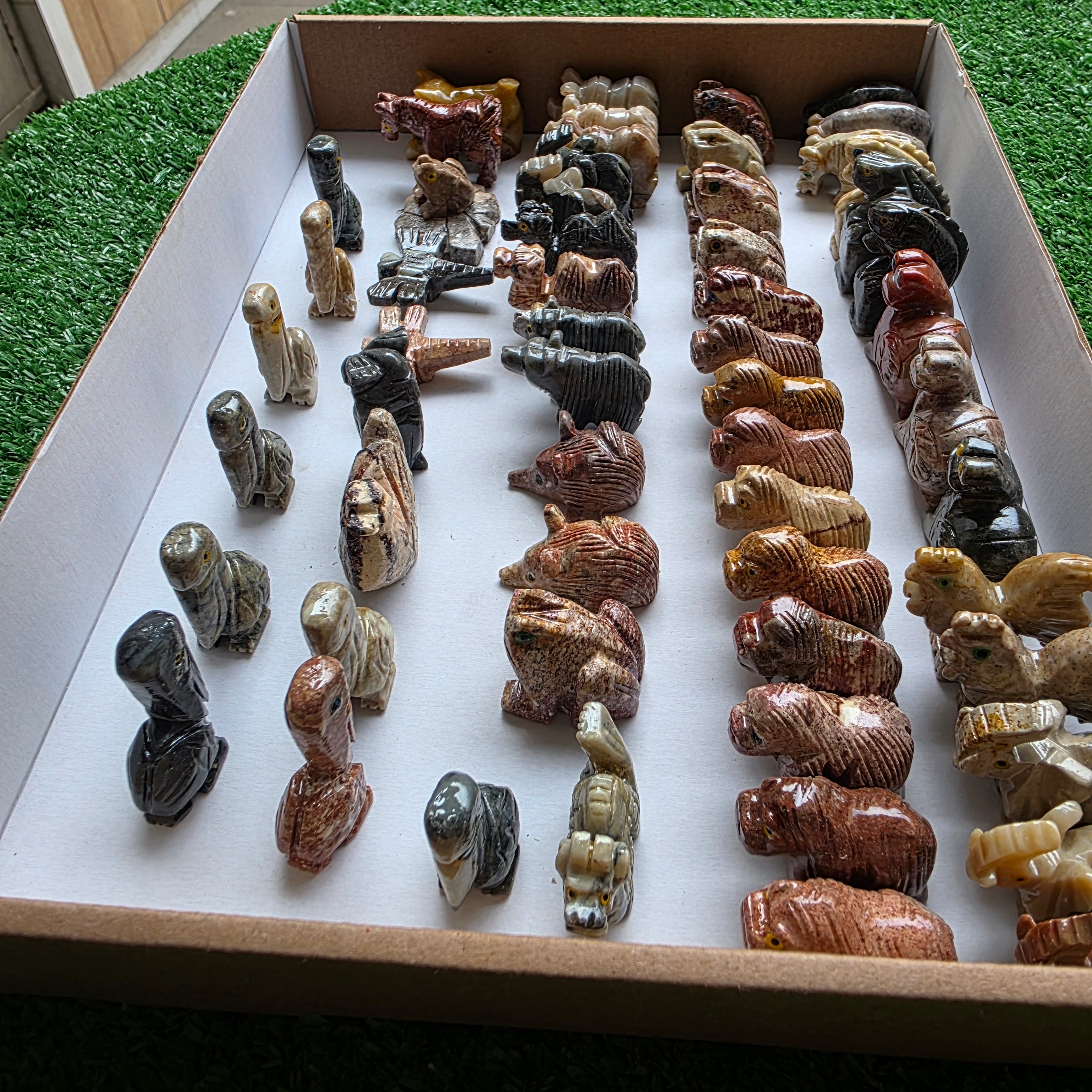 Lot 55 pcs Soapstone Animals