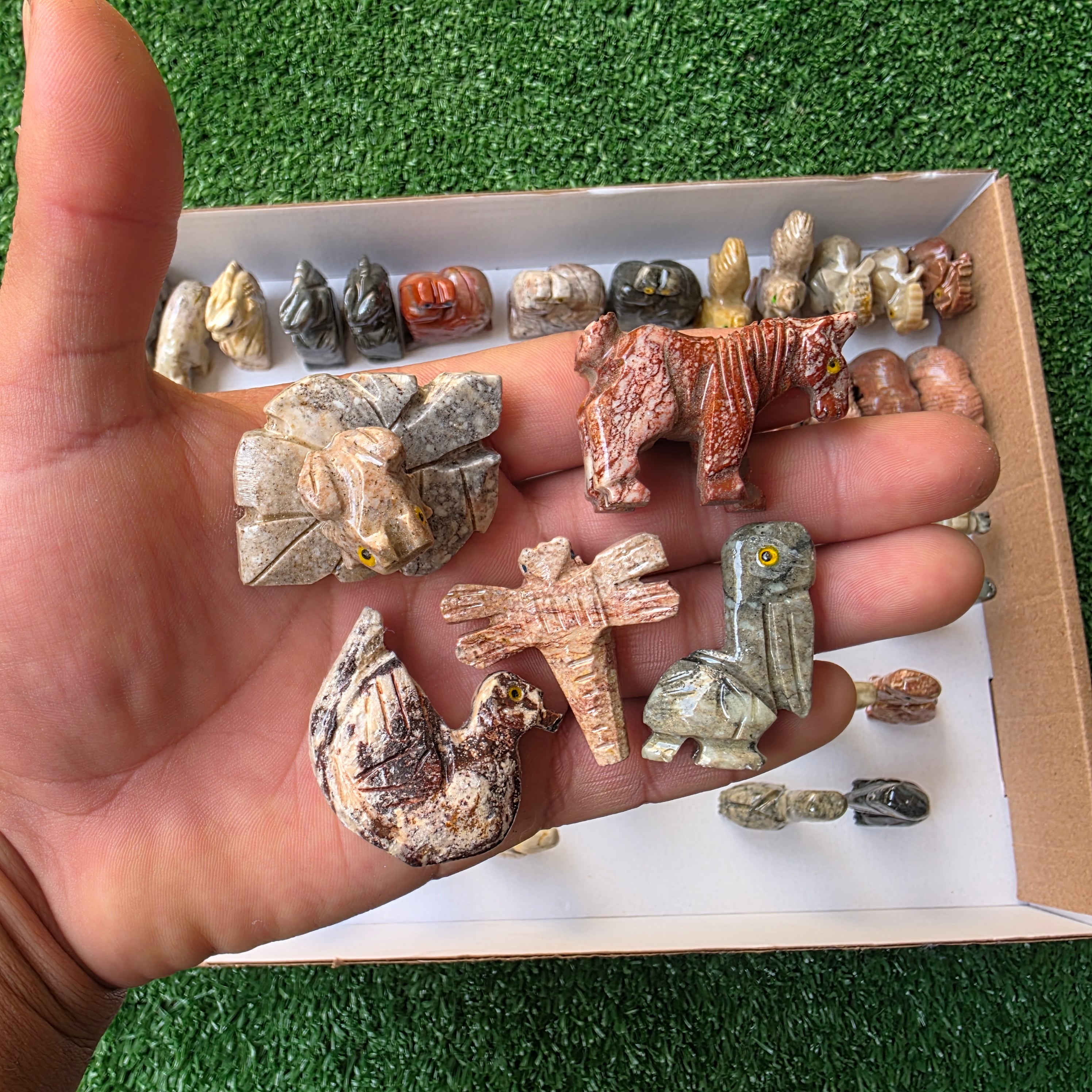 Lot 55 pcs Soapstone Animals