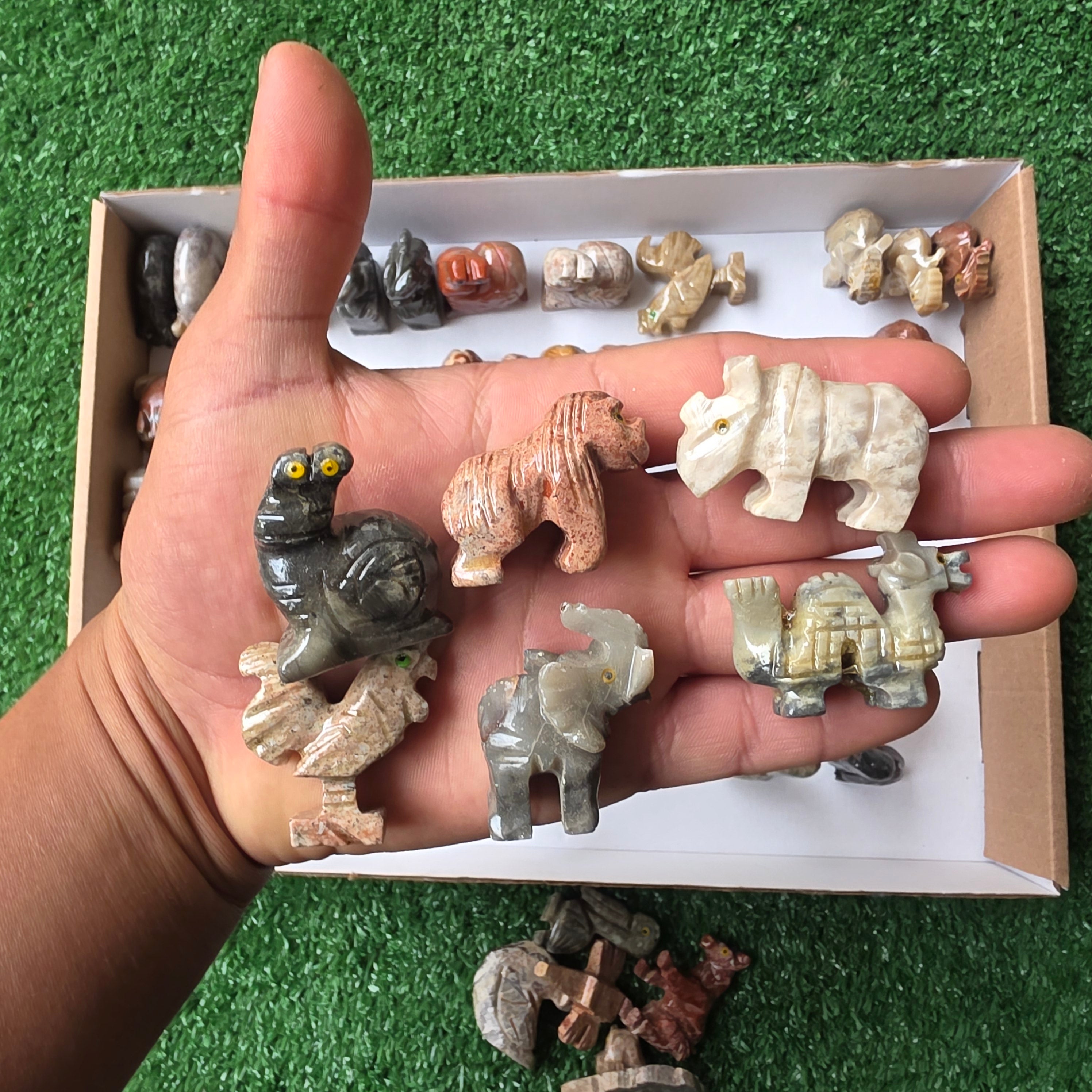 Lot 55 pcs Soapstone Animals