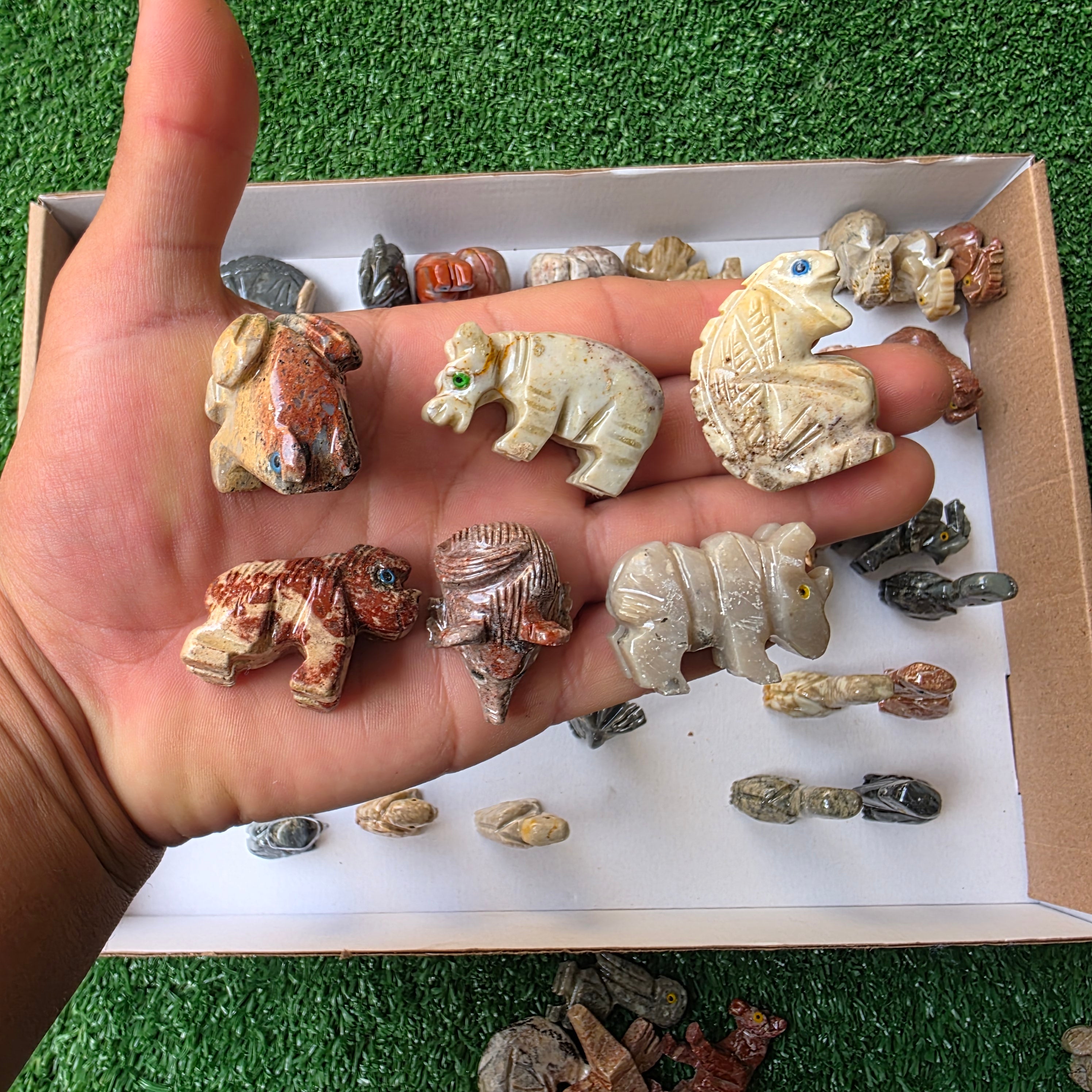 Lot 55 pcs Soapstone Animals