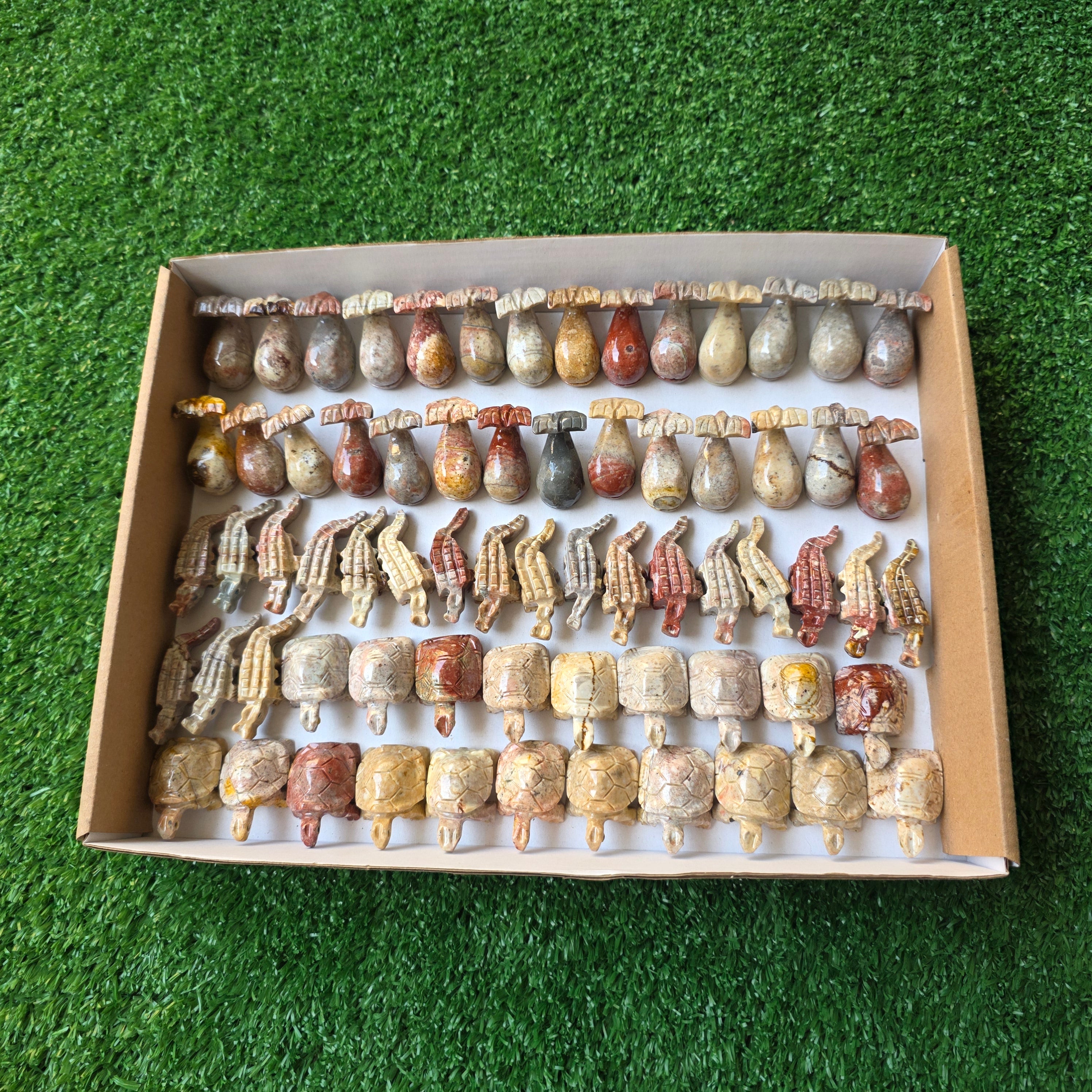 Lot 68 pcs Soapstone Animals
