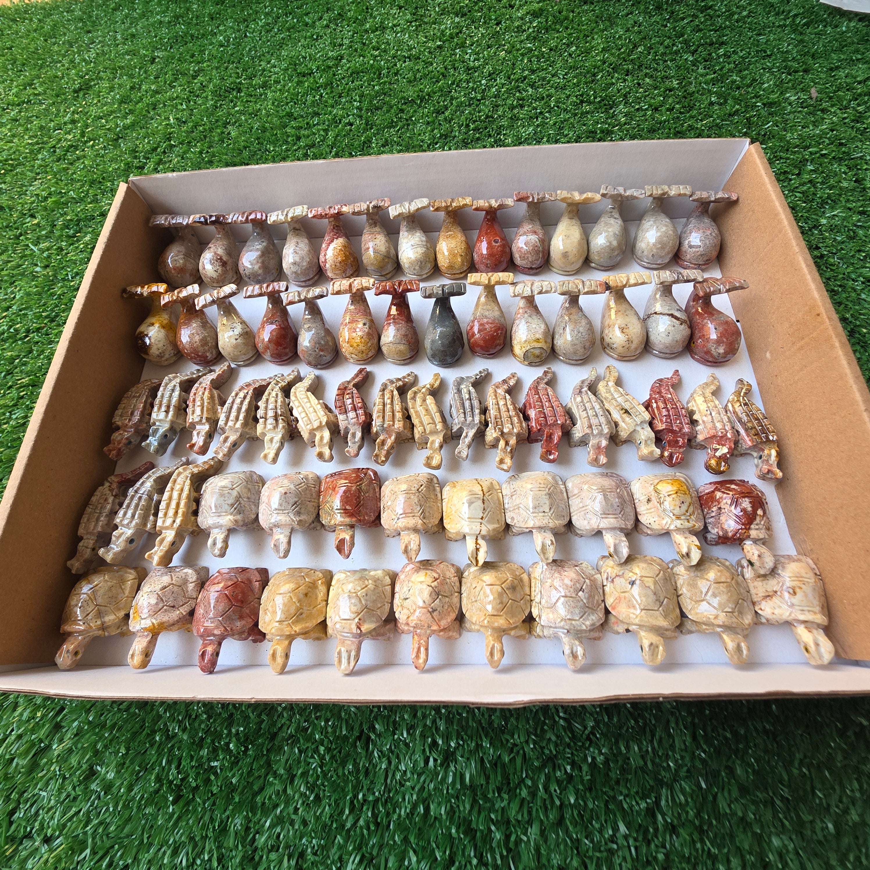 Lot 68 pcs Soapstone Animals